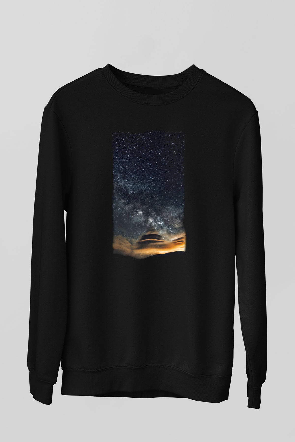 Yıldız Siyah Unisex Sweatshirt