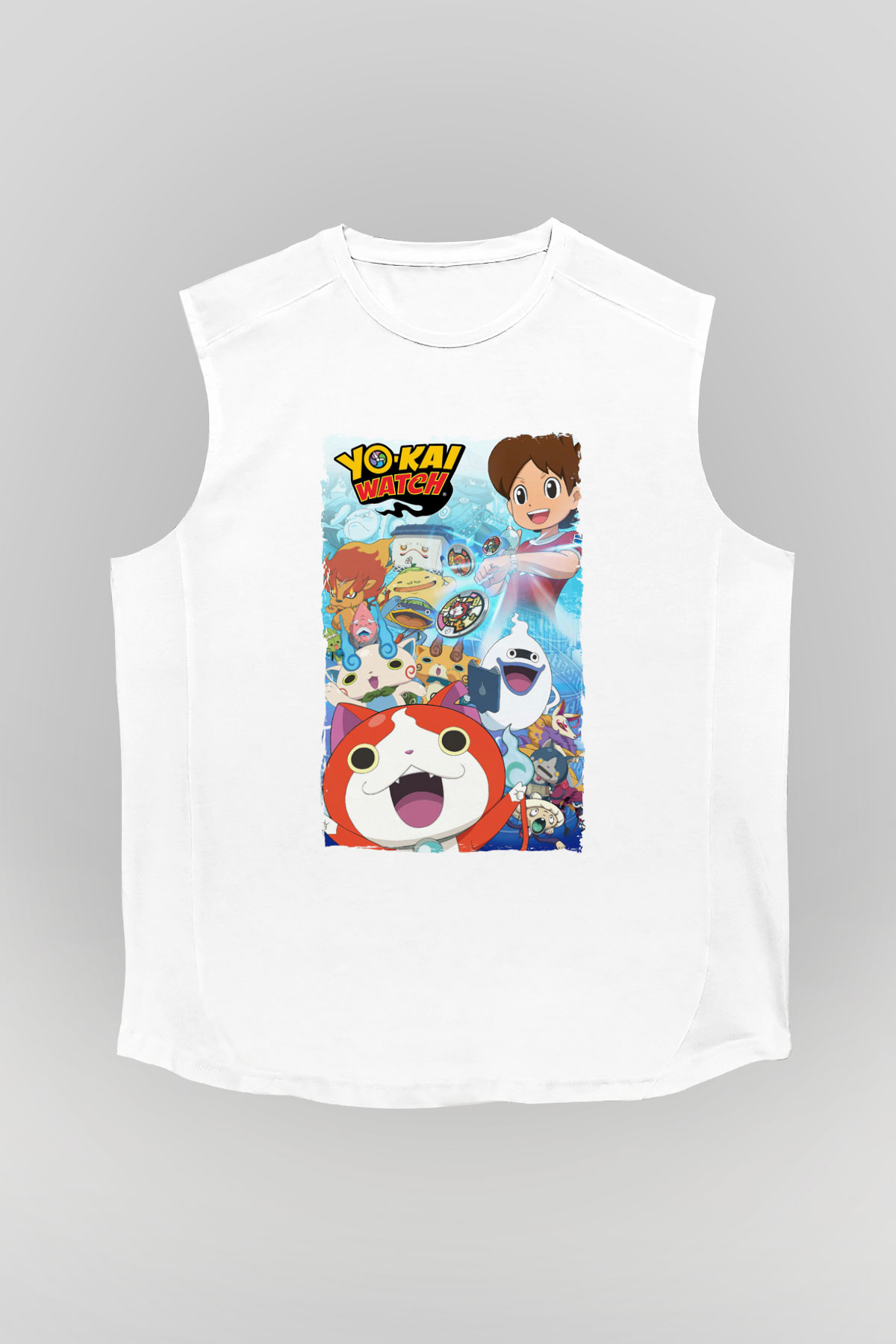 Yo-kai Watch Beyaz Unisex Kolsuz Tişört