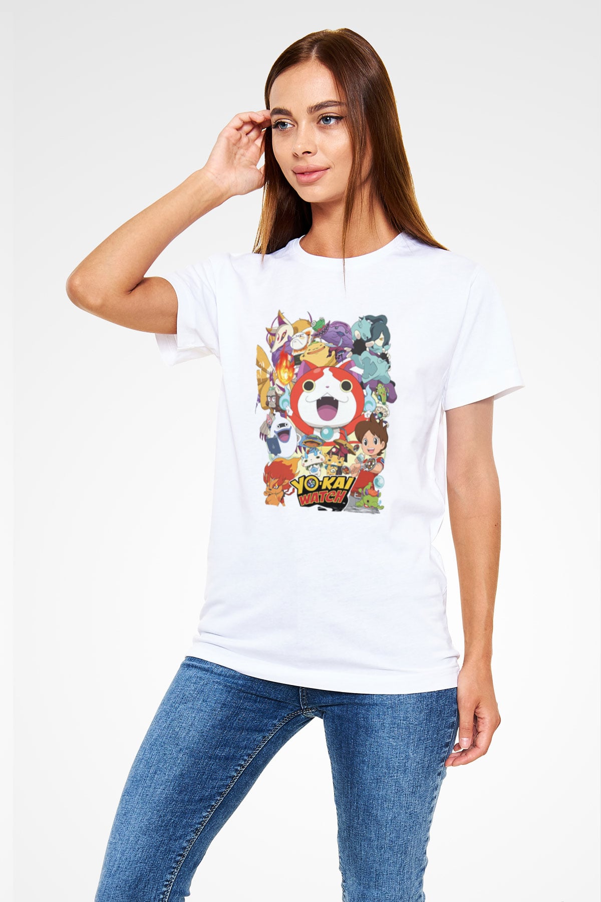Yo-kai Watch Beyaz Unisex Tişört T-Shirt