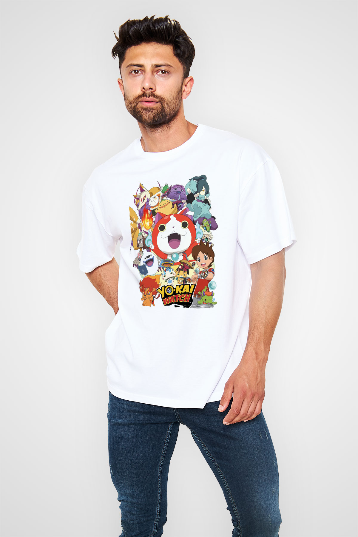 Yo-kai Watch Beyaz Unisex Tişört T-Shirt