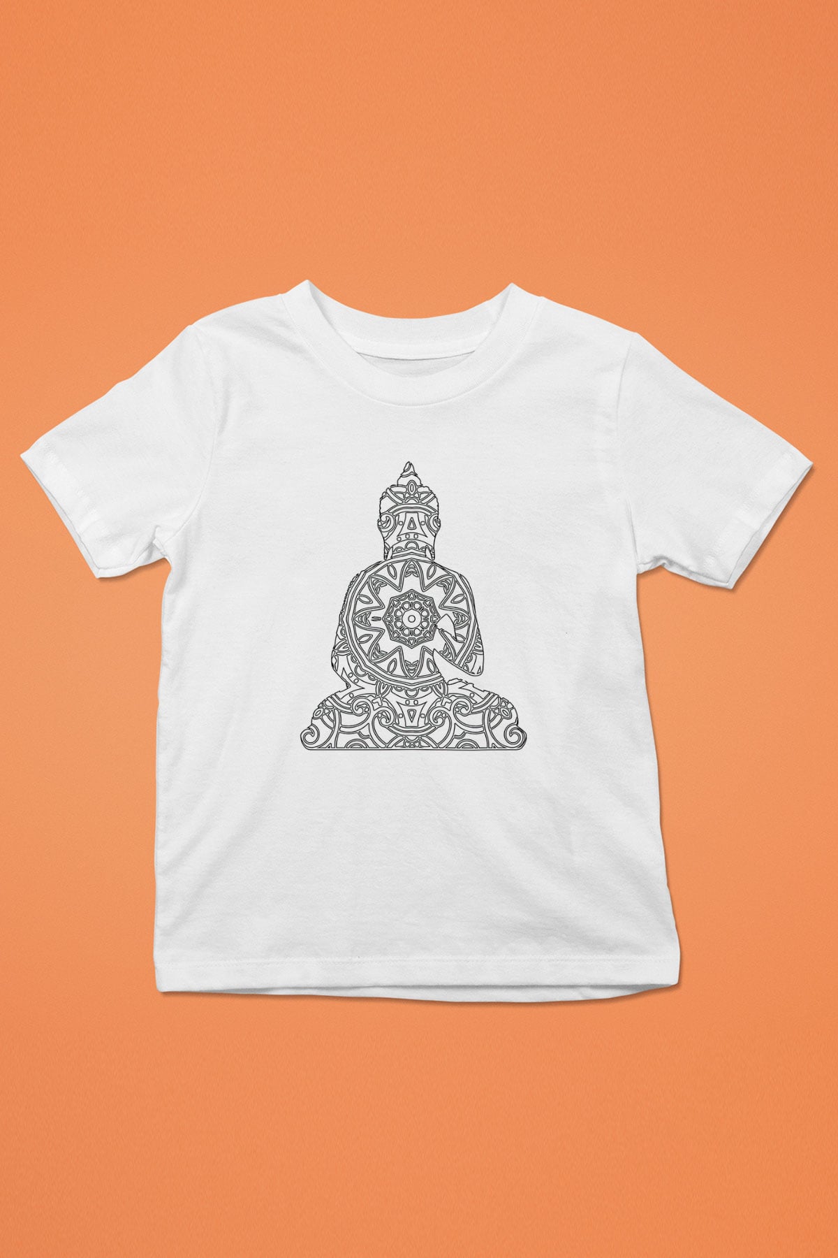 Yoga Baskılı Unisex Beyaz Çocuk Tişört - Tshirt