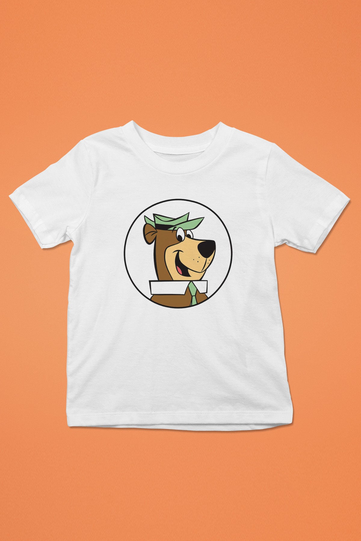 Yogi Bear Ayı Yogi Baskılı Beyaz Unisex Çocuk Tişört