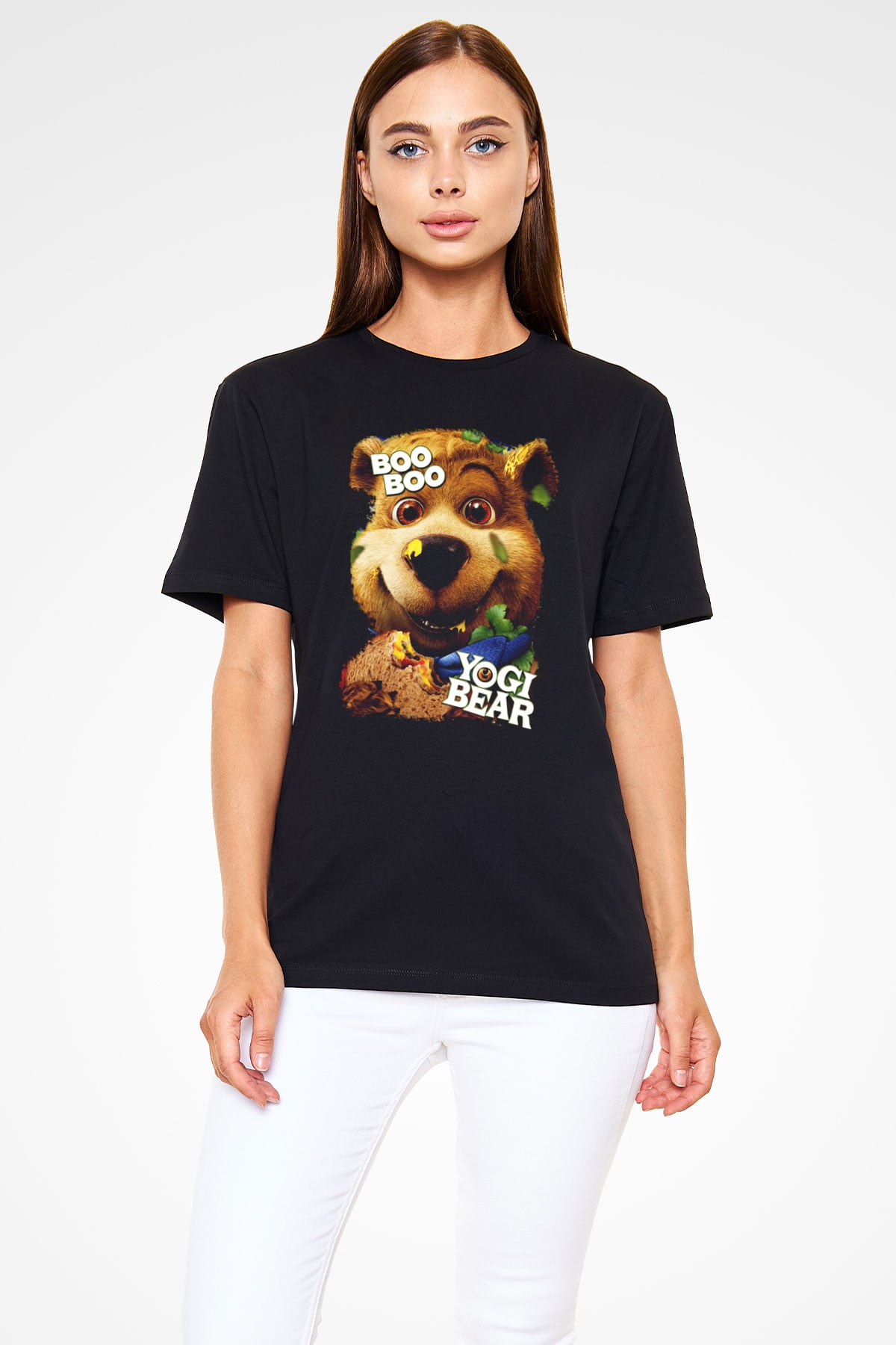 Yogi Bear Ayı Yogi Siyah Unisex Tişört