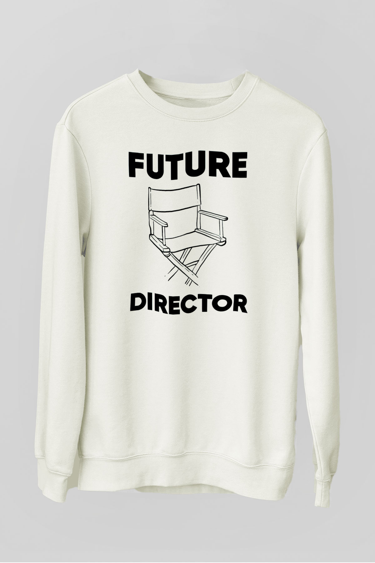 Yönetmen Beyaz Unisex Sweatshirt
