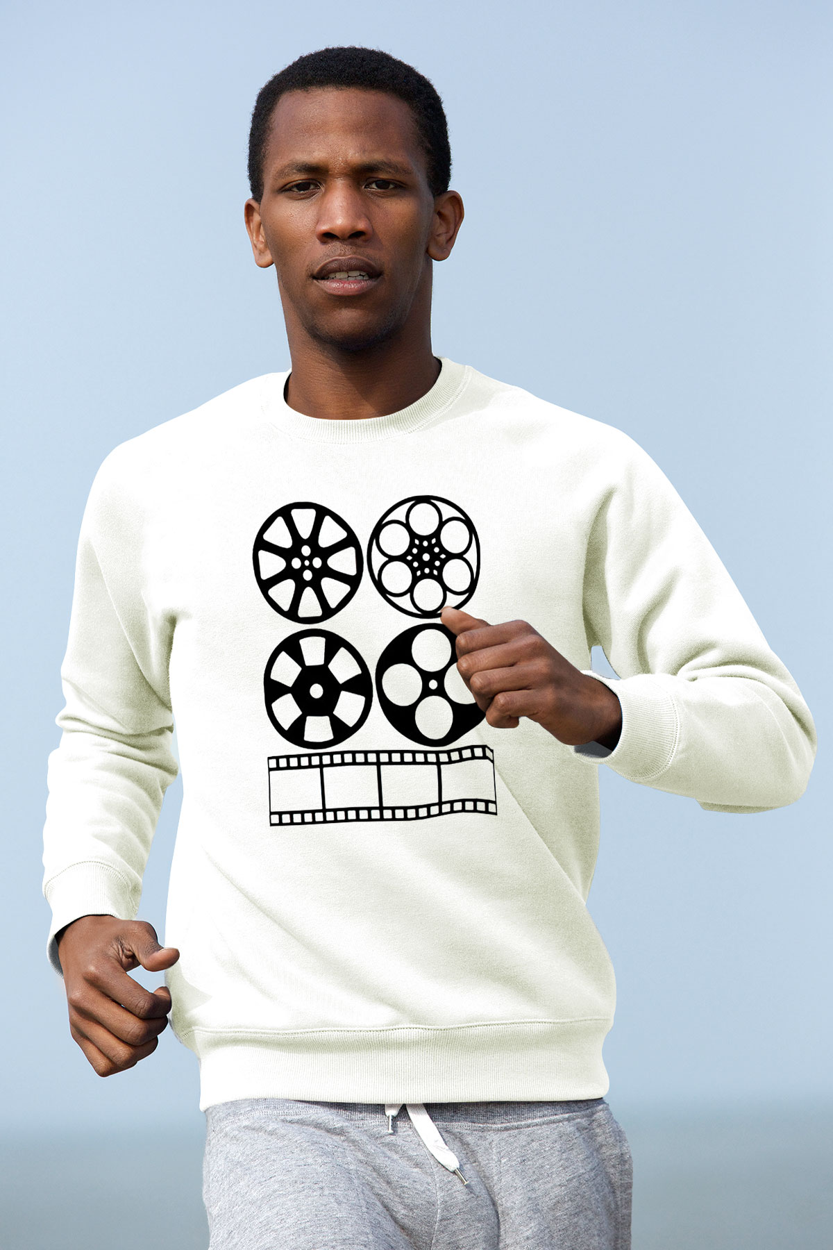Yönetmen Beyaz Unisex Sweatshirt