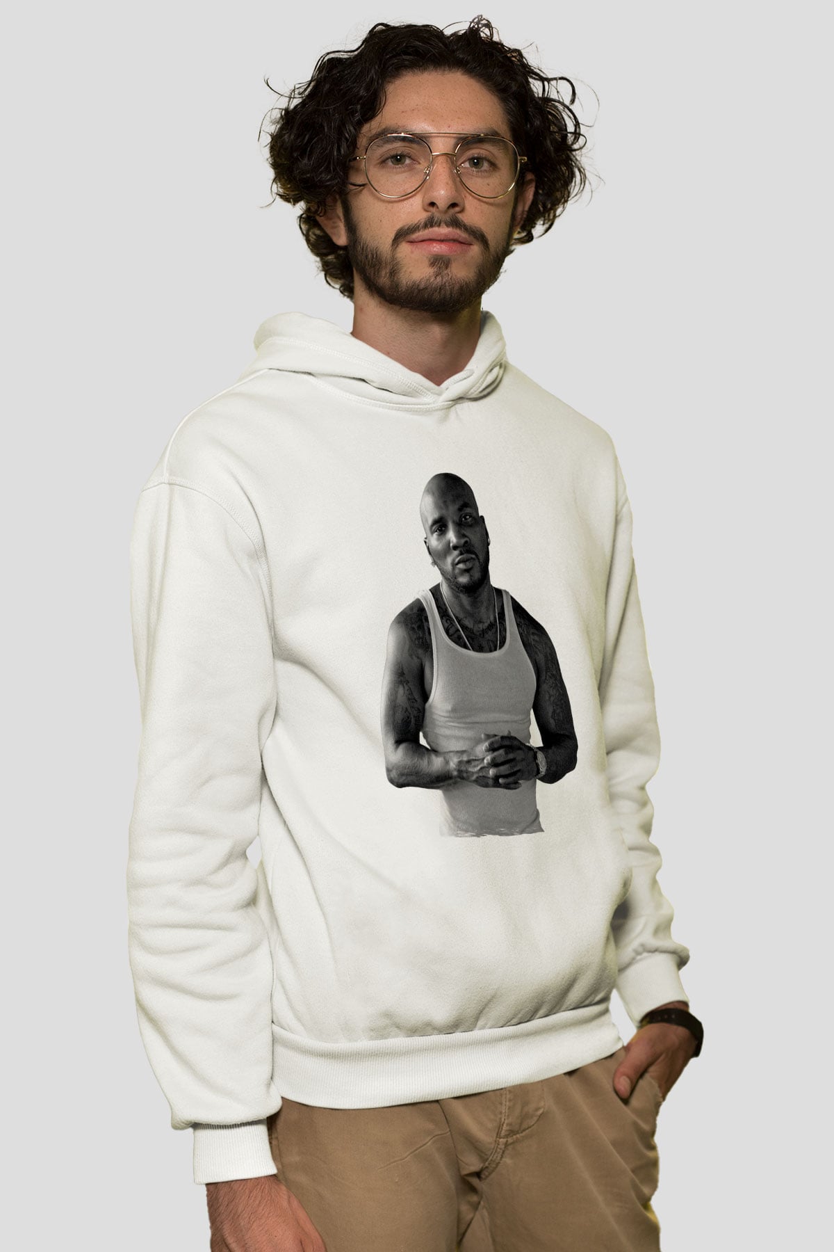 Young Jeezy Beyaz Unisex Kapüşonlu Sweatshirt