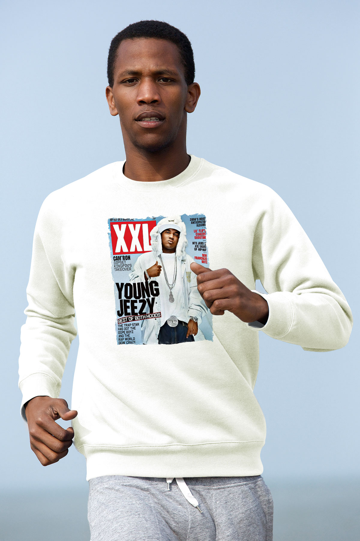 Young Jeezy Beyaz Unisex Sweatshirt
