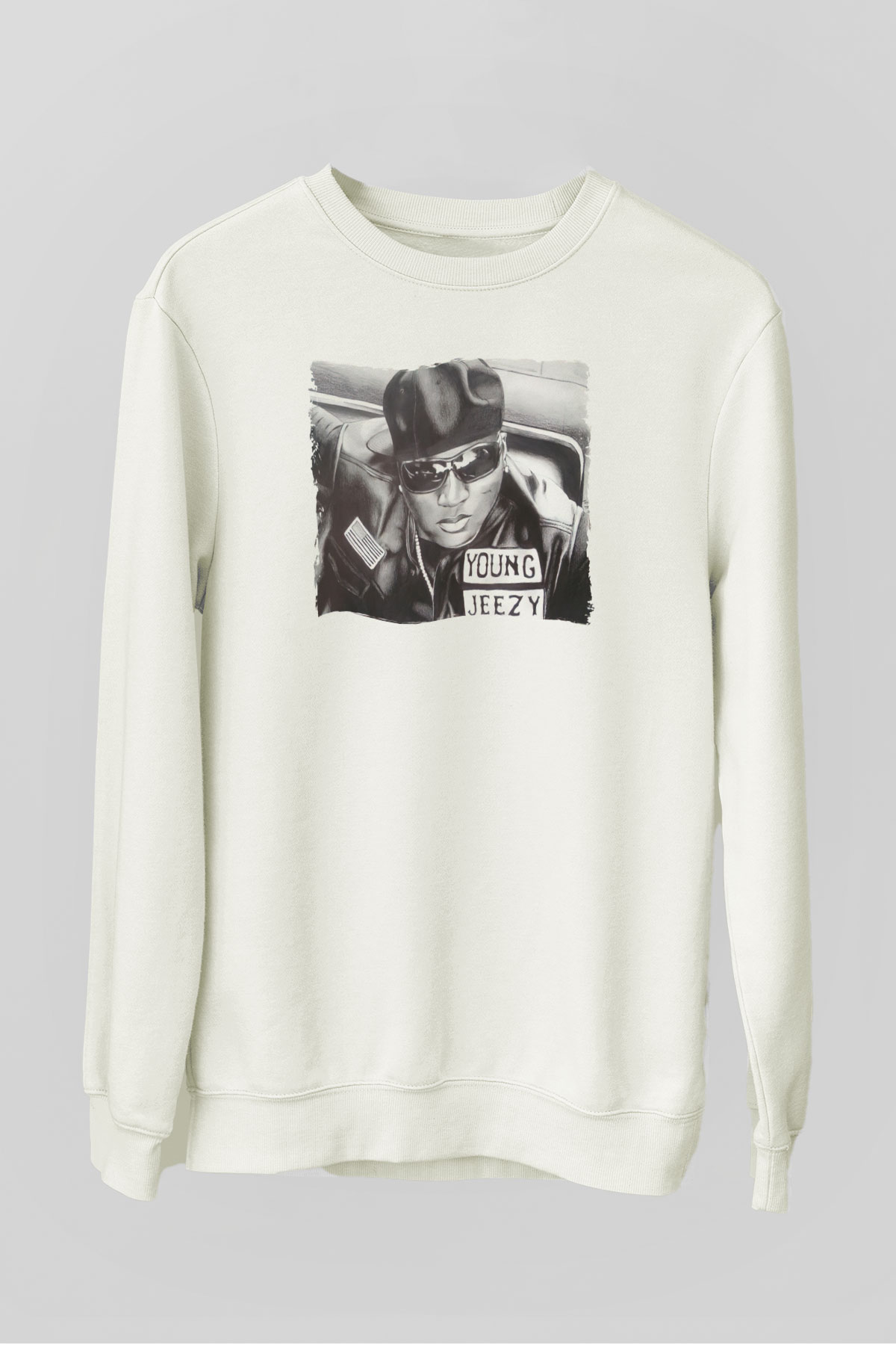 Young Jeezy Beyaz Unisex Sweatshirt