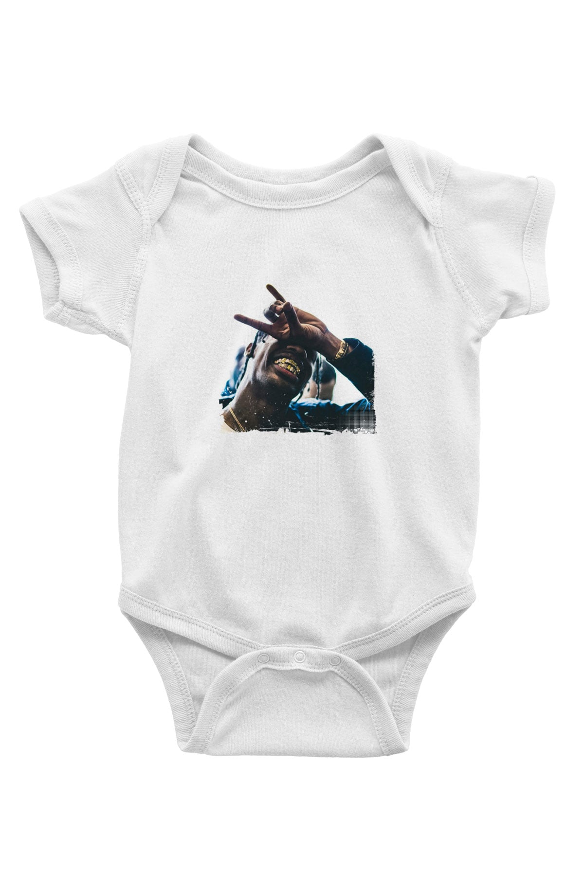 Young Thug Baskılı Unisex Beyaz Bebek Body - Zıbın