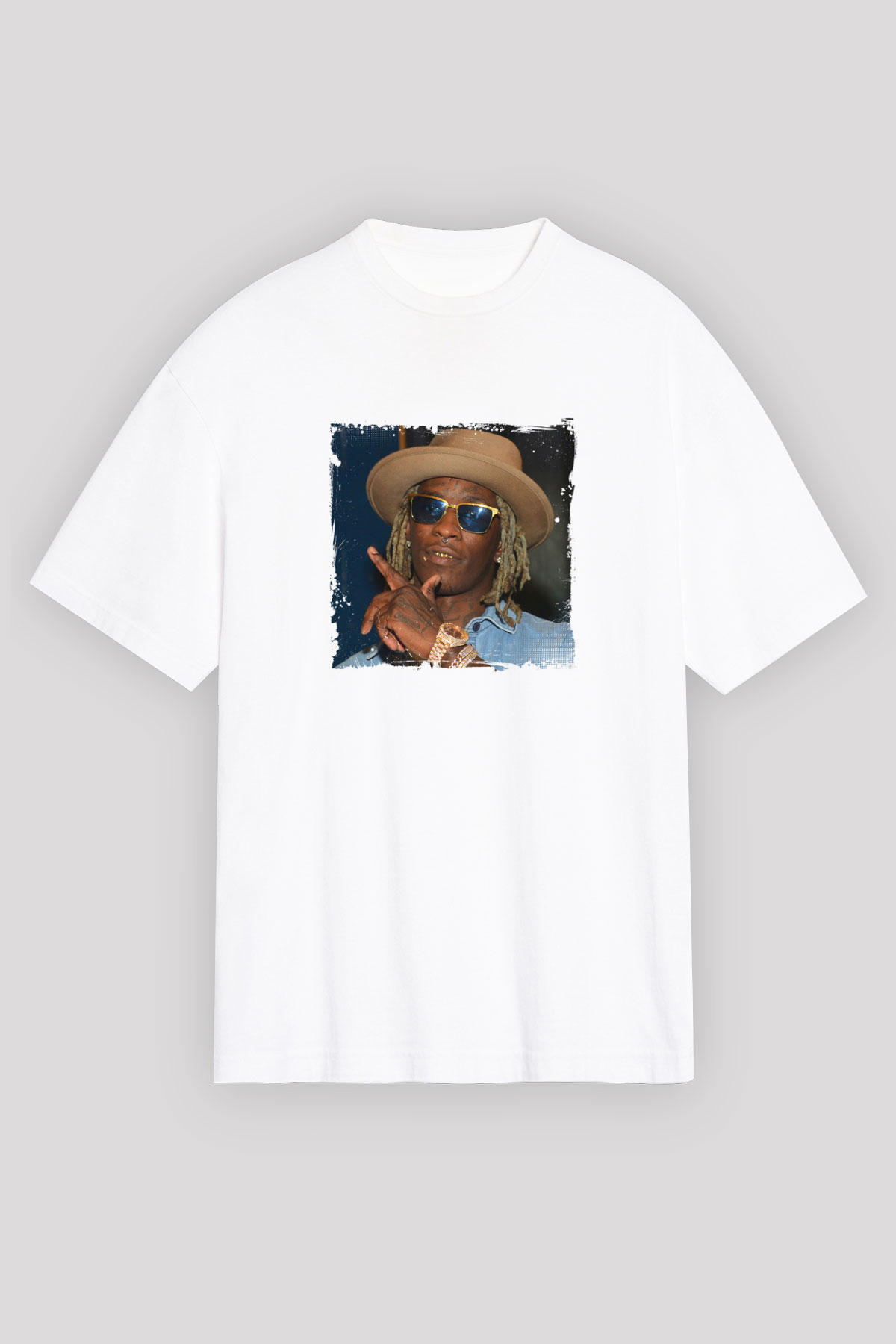 Young Thug Baskılı Unisex Beyaz Tişört