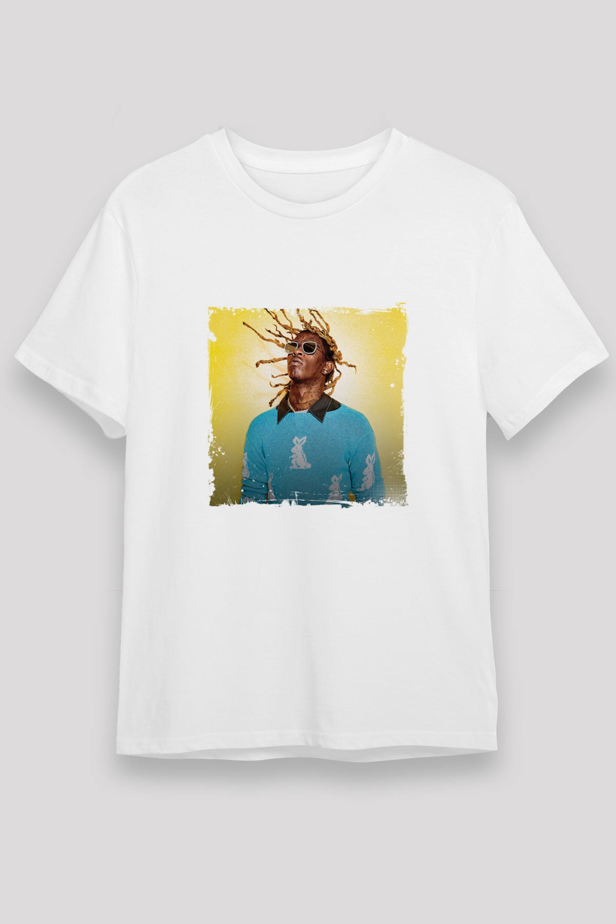 Young Thug Baskılı Unisex Beyaz Tişört