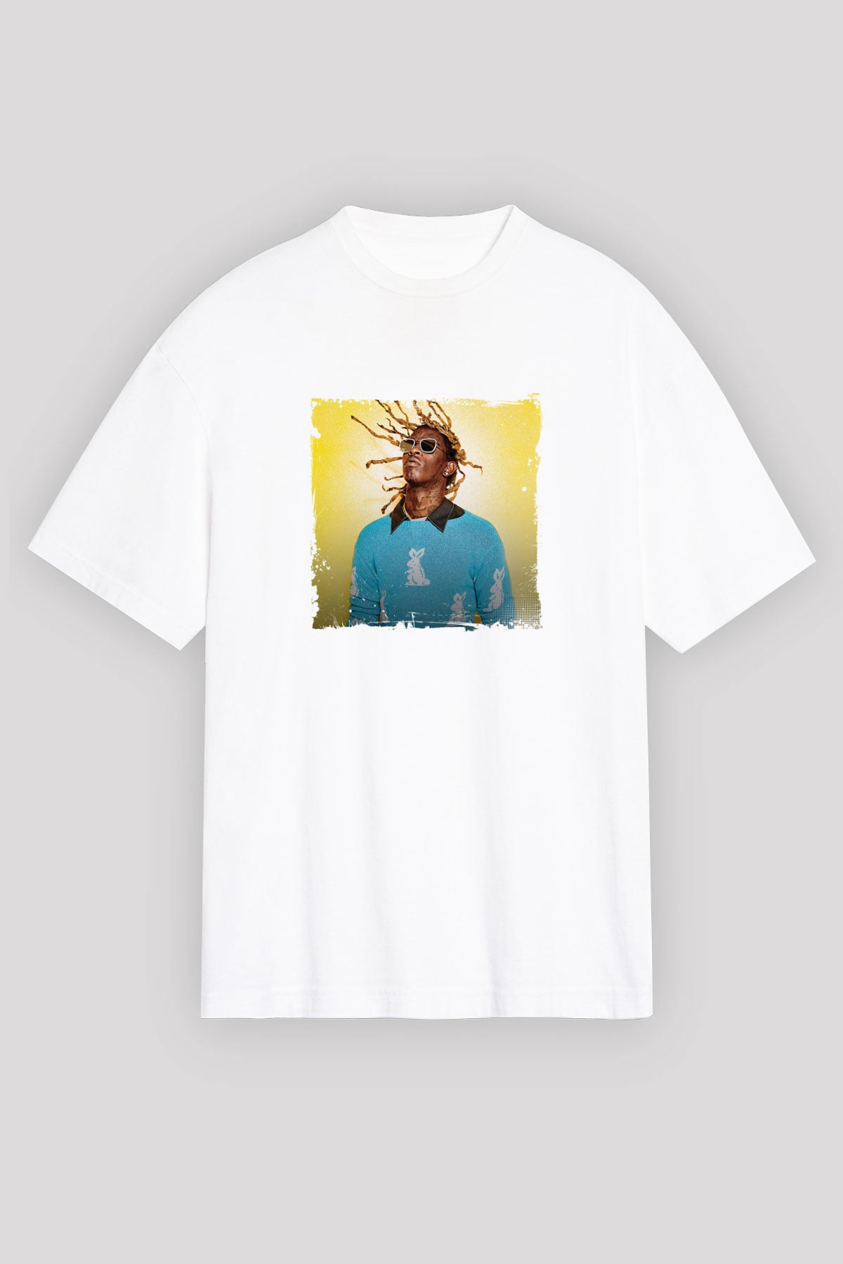 Young Thug Baskılı Unisex Beyaz Tişört