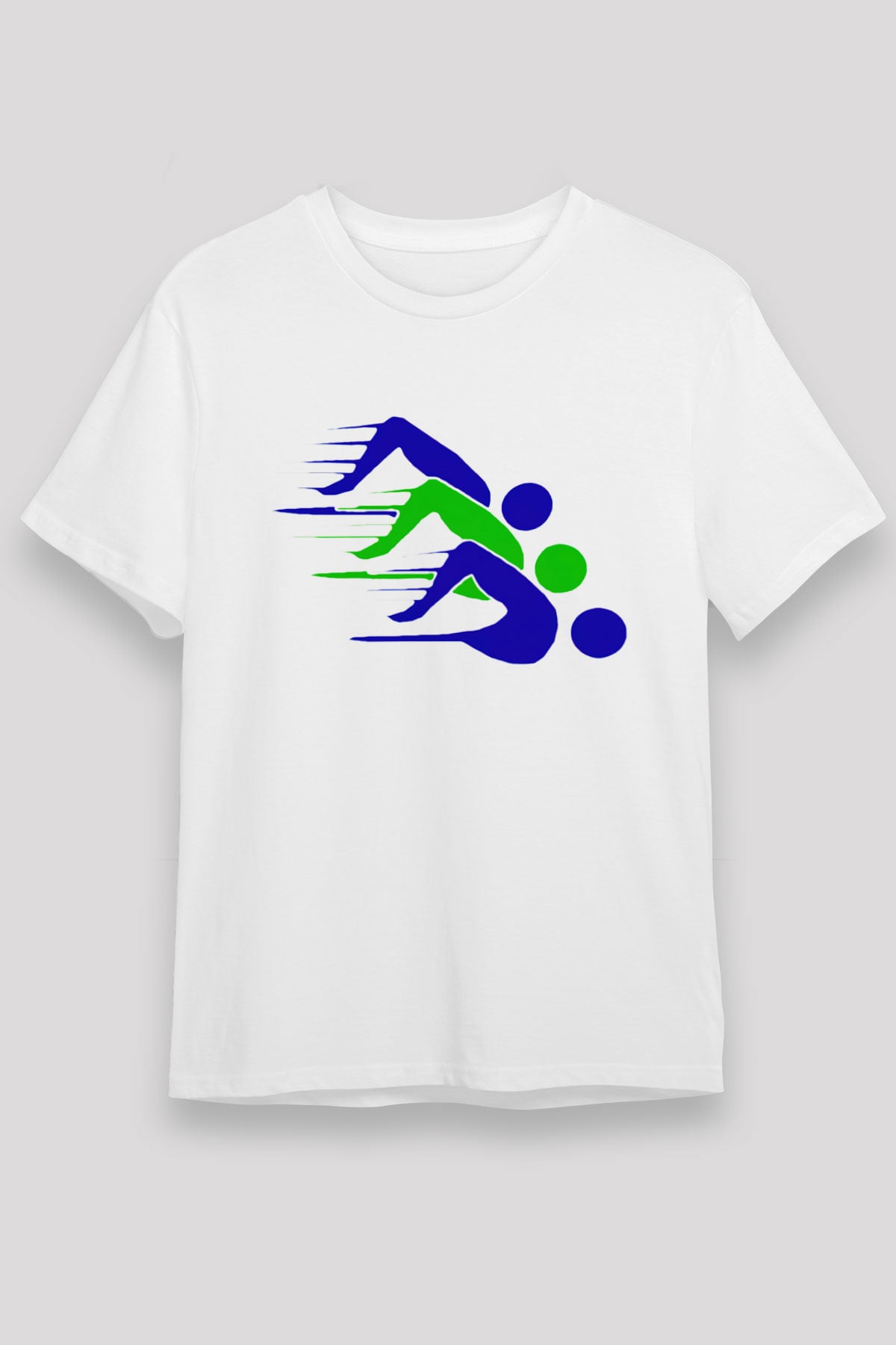 Yüzme Beyaz Unisex Tişört T-Shirt - TişörtFabrikası