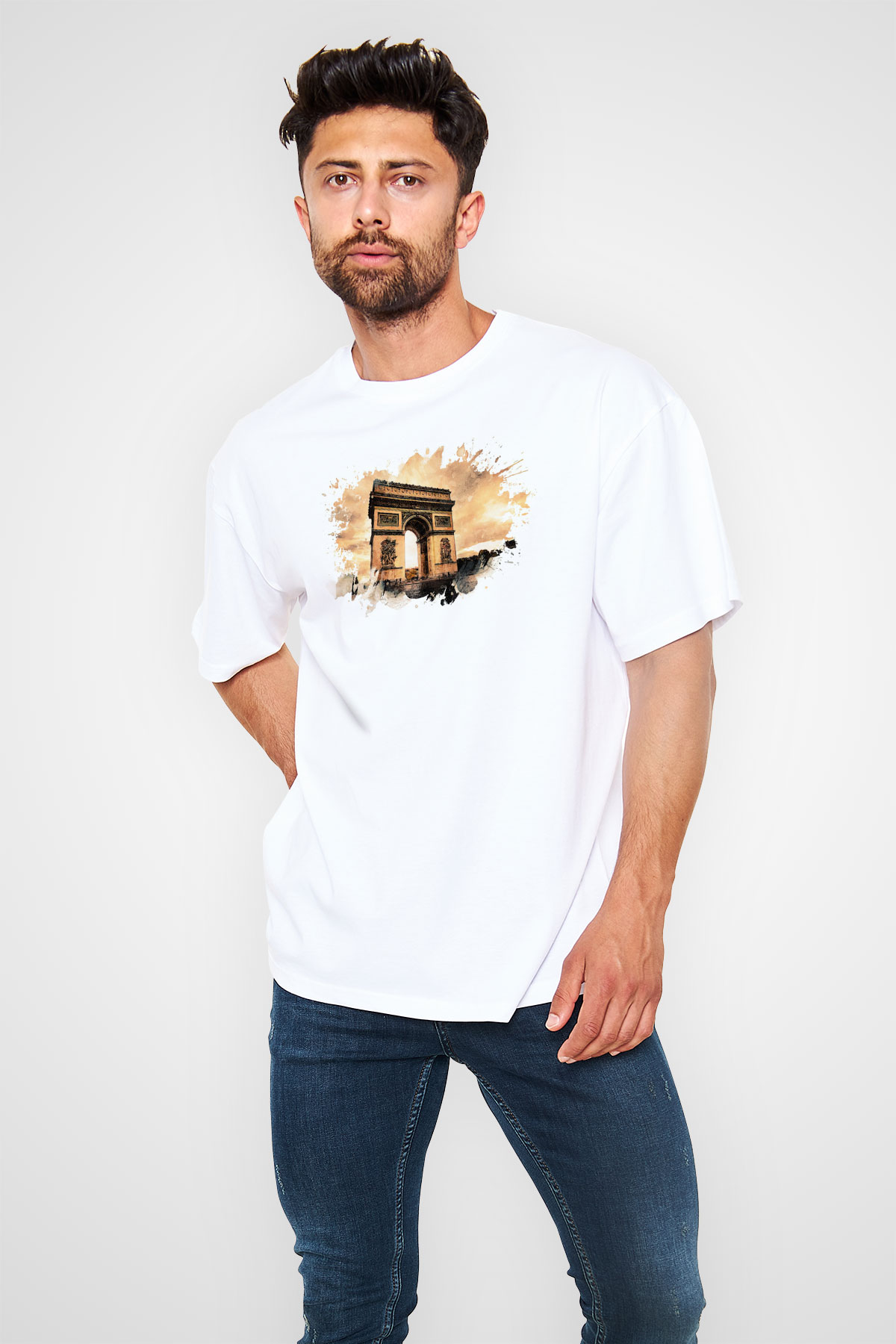Zafer Takı Beyaz Unisex Tişört T-Shirt - TişörtFabrikası