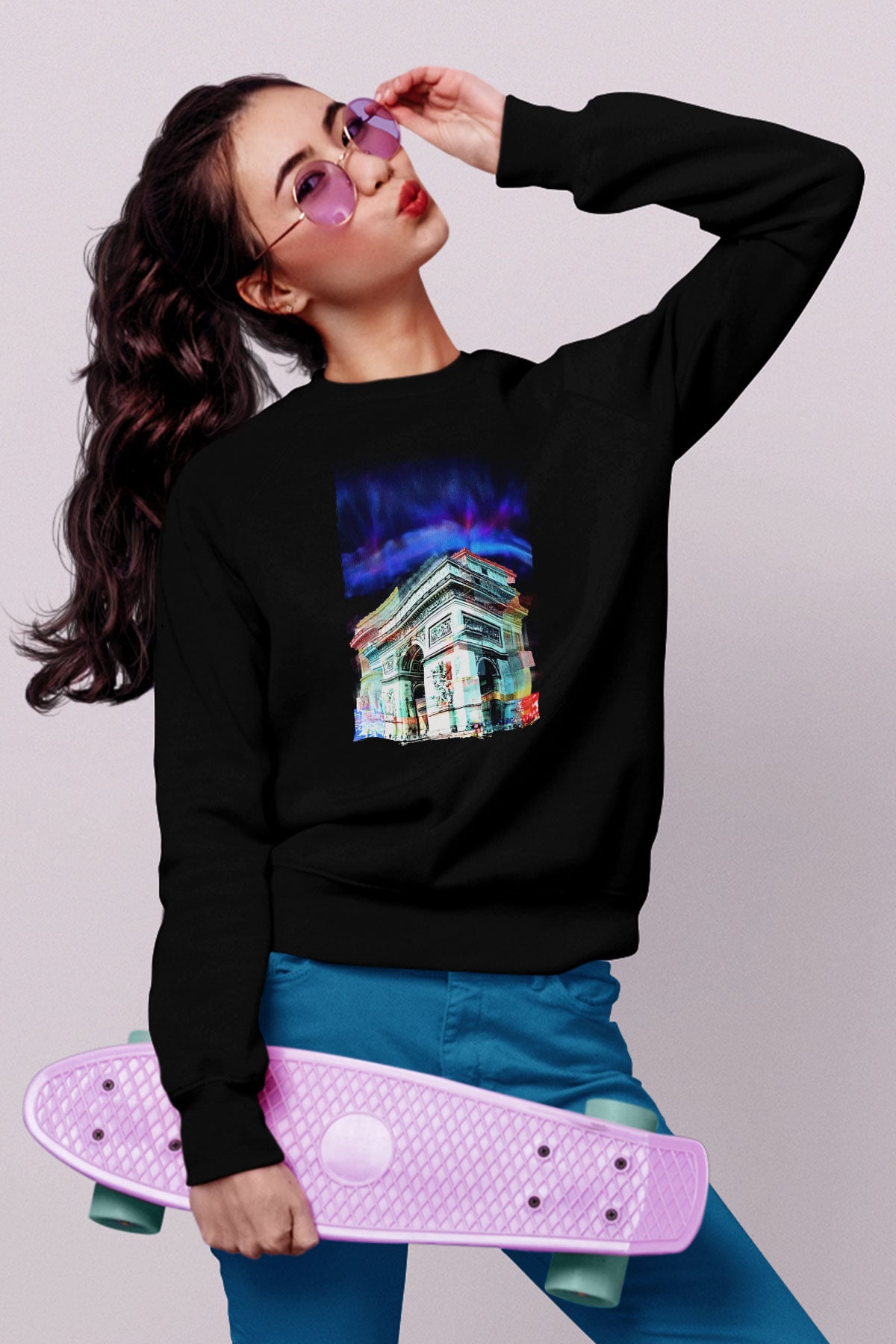 Zafer Takı Siyah Unisex Sweatshirt