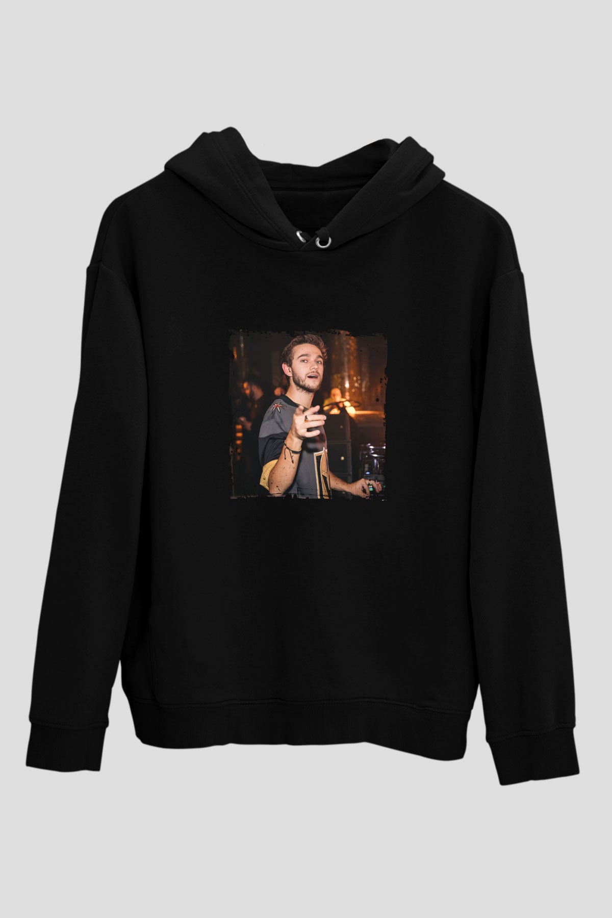 Zedd Baskılı Unisex Siyah Hoodie