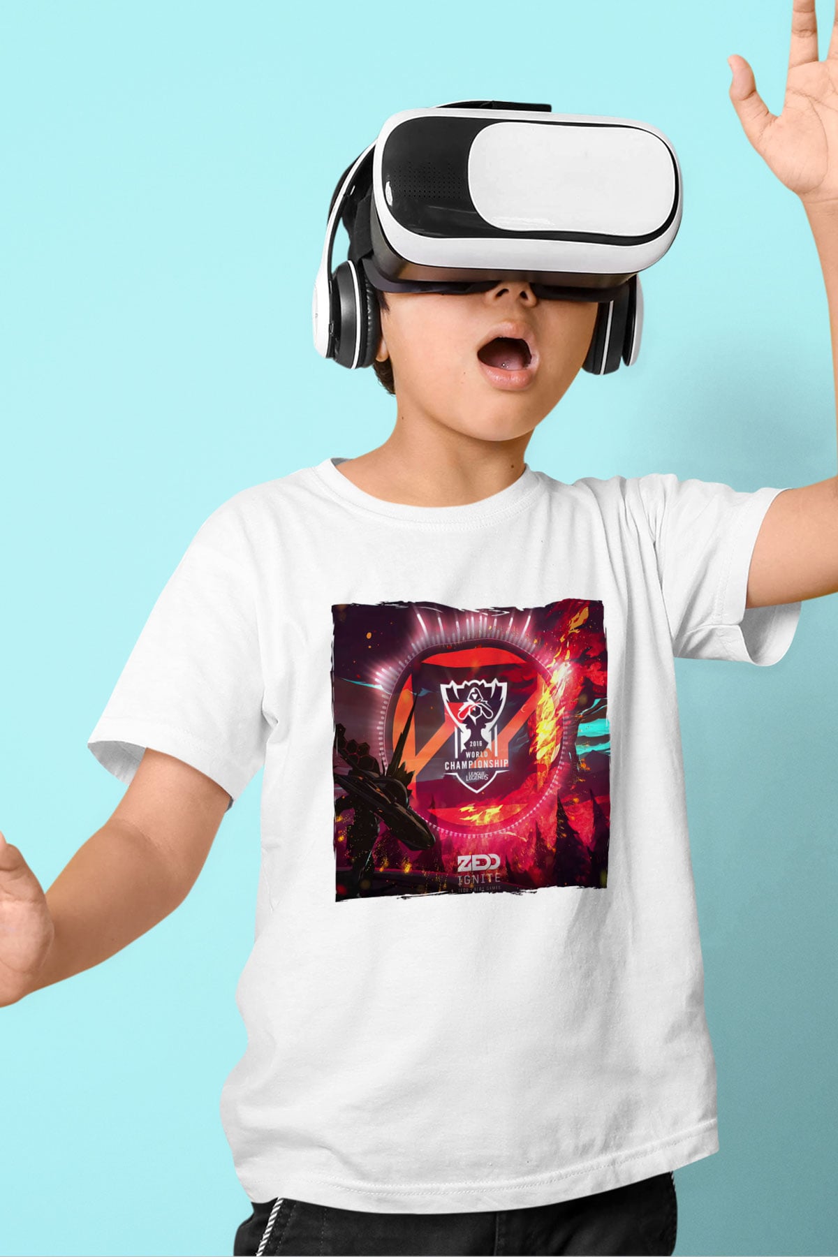 Zedd Beyaz Unisex Çocuk Tişört