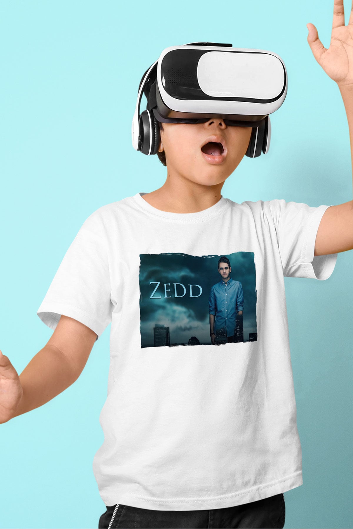 Zedd Beyaz Unisex Çocuk Tişört
