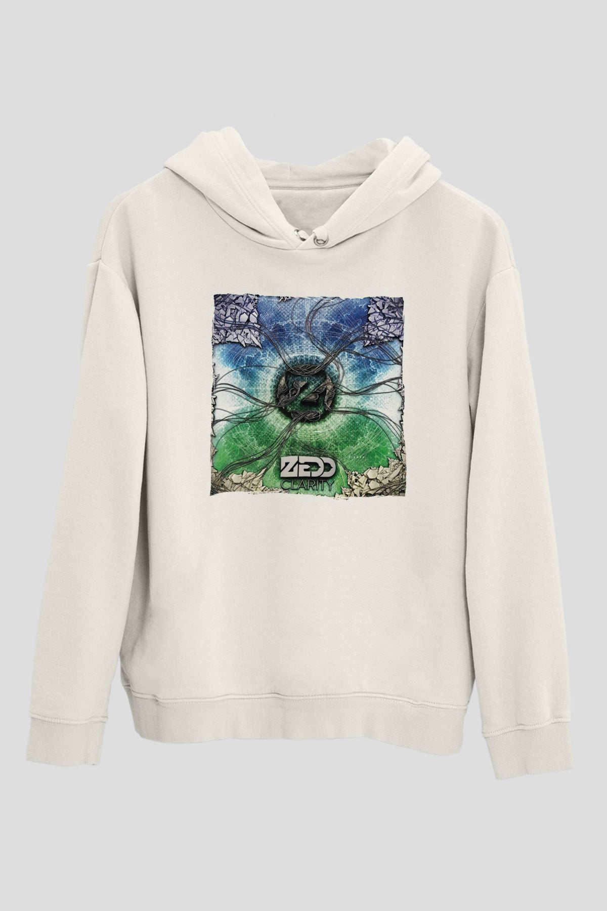 Zedd Beyaz Unisex Kapüşonlu Sweatshirt