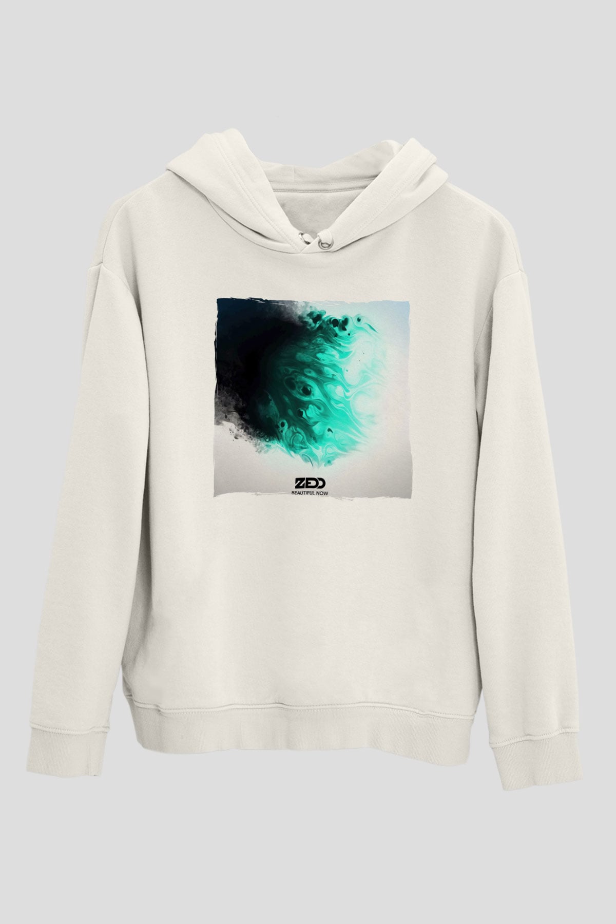 Zedd Beyaz Unisex Kapüşonlu Sweatshirt
