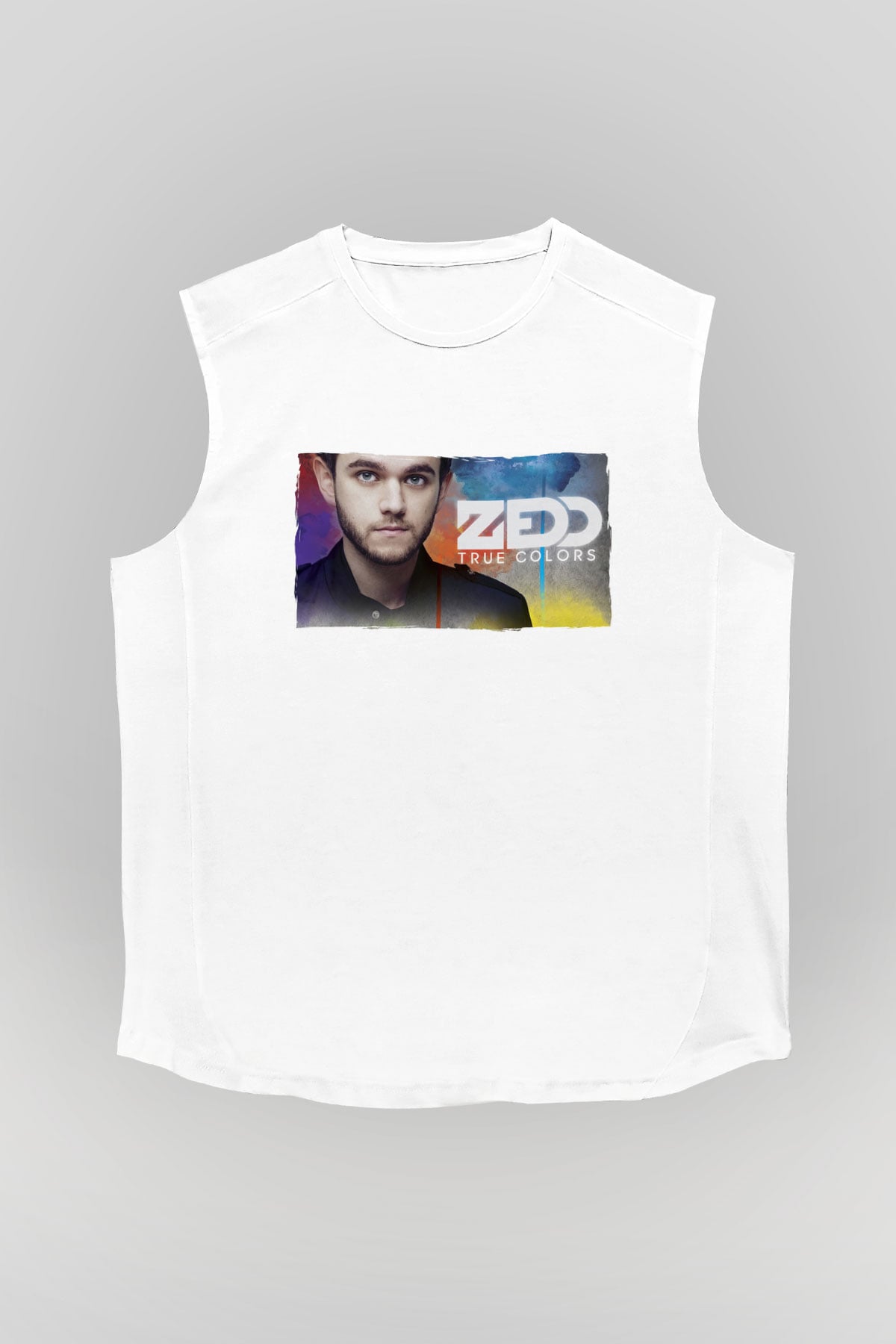 Zedd Beyaz Unisex Kolsuz Tişört