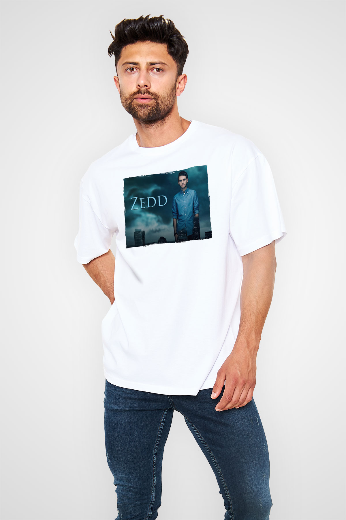 Zedd Beyaz Unisex Tişört T-Shirt - TişörtFabrikası