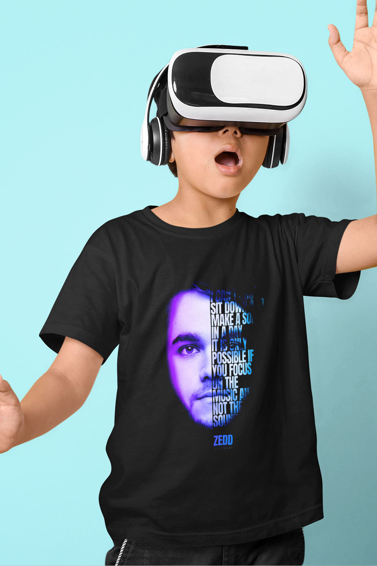 Zedd Siyah Unisex Çocuk Tişört