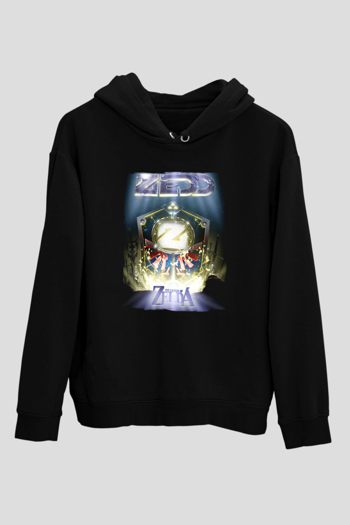 Zedd Siyah Unisex Kapüşonlu Sweatshirt