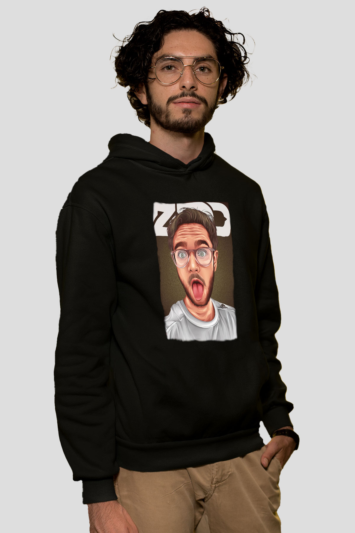Zedd Siyah Unisex Kapüşonlu Sweatshirt