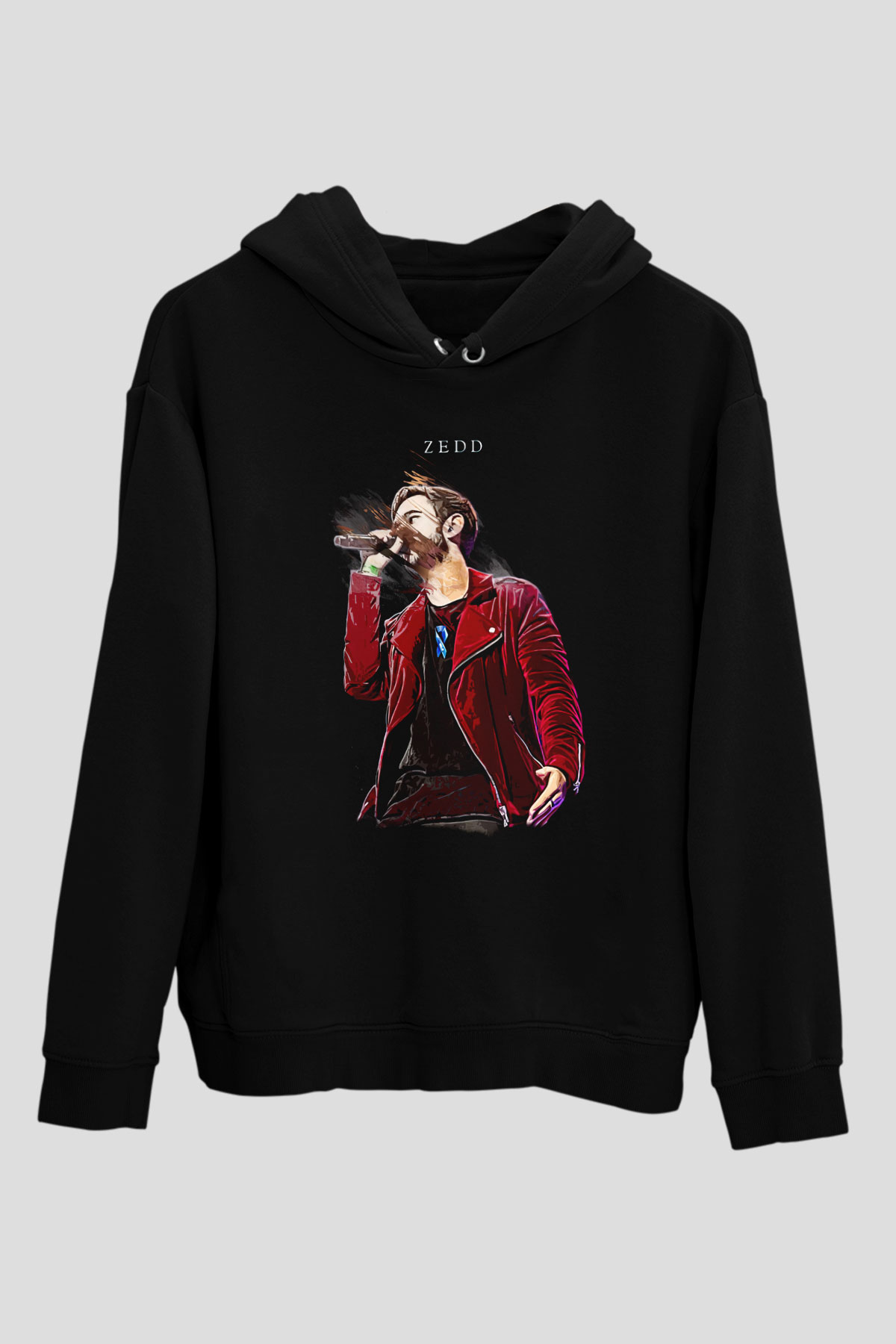 Zedd Siyah Unisex Kapüşonlu Sweatshirt