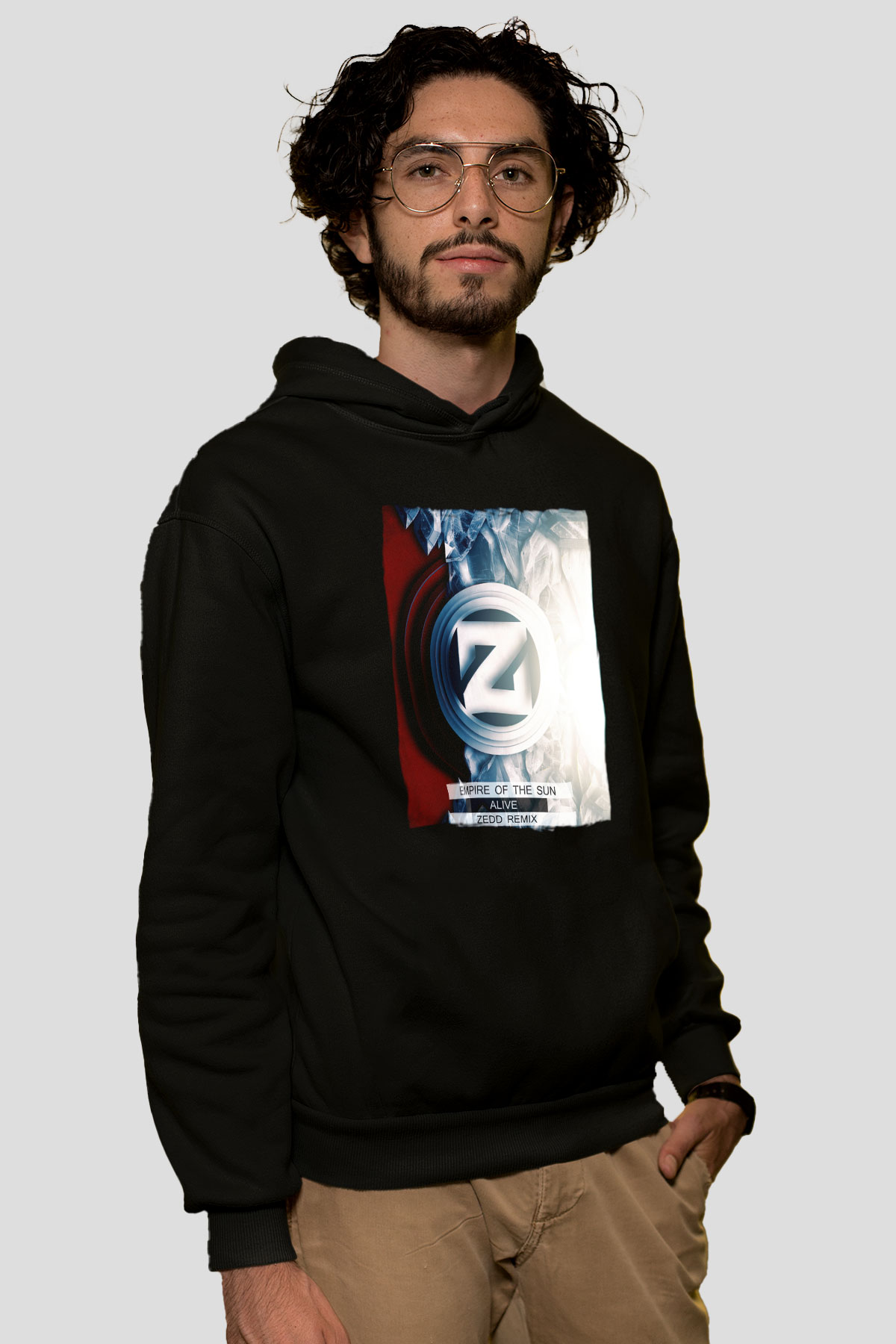 Zedd Siyah Unisex Kapüşonlu Sweatshirt