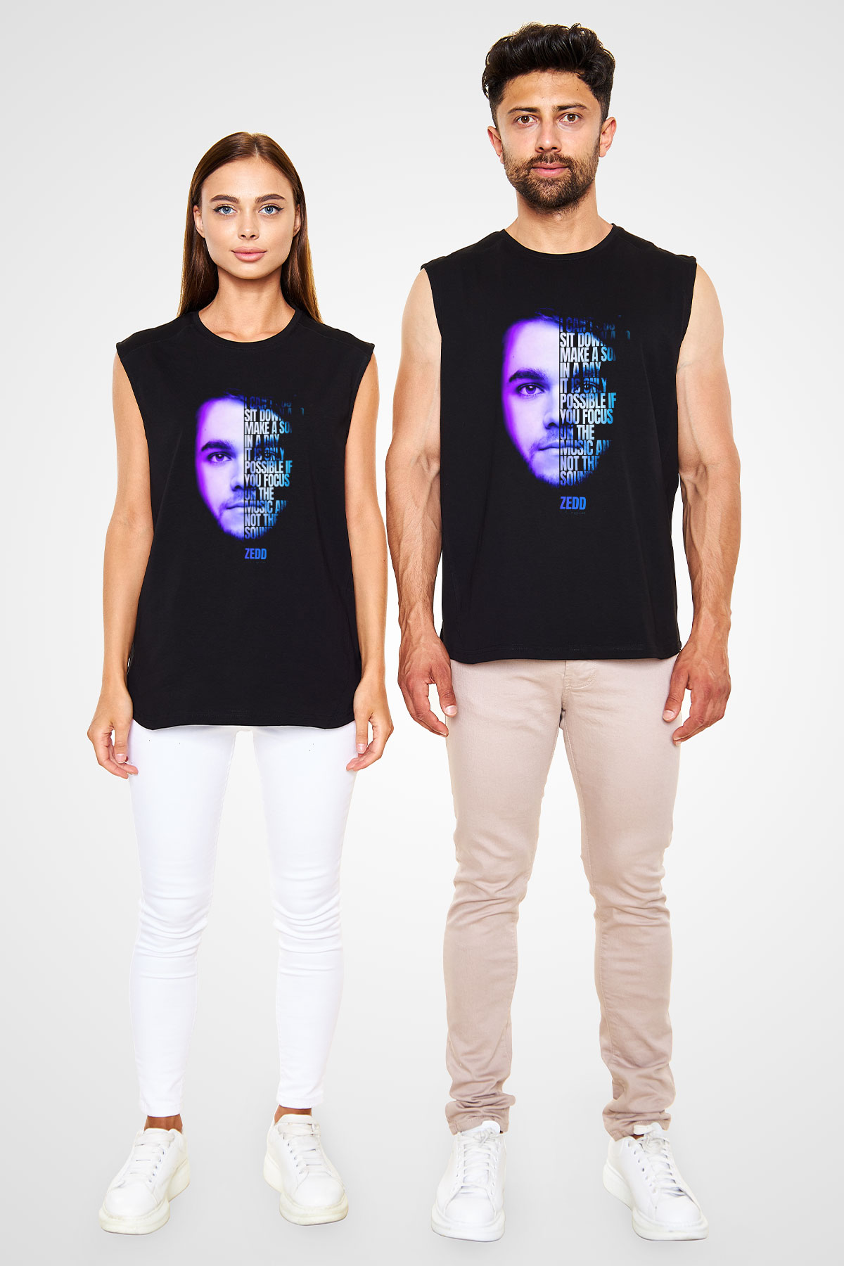 Zedd Siyah Unisex Kolsuz Tişört