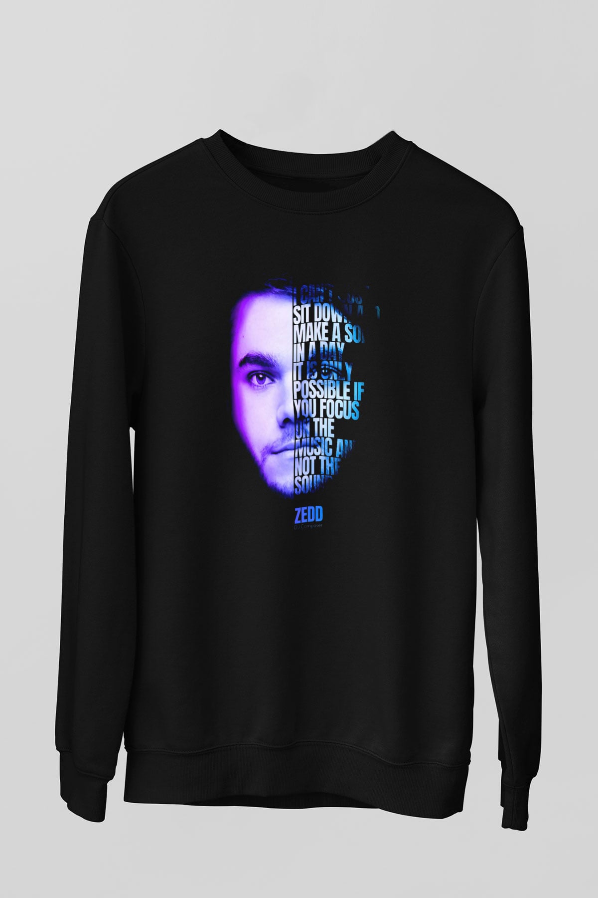 Zedd Siyah Unisex Sweatshirt