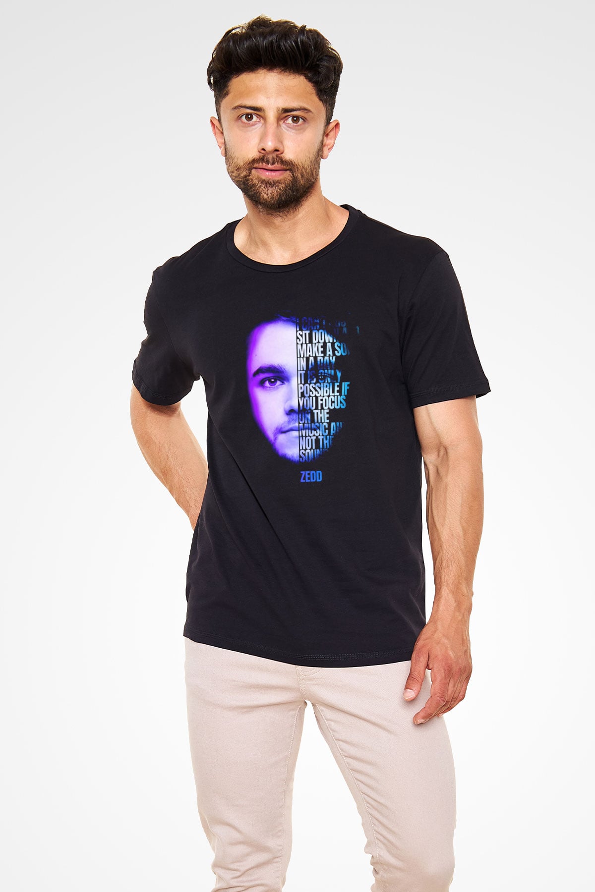 Zedd Siyah Unisex Tişört T-Shirt - TişörtFabrikası