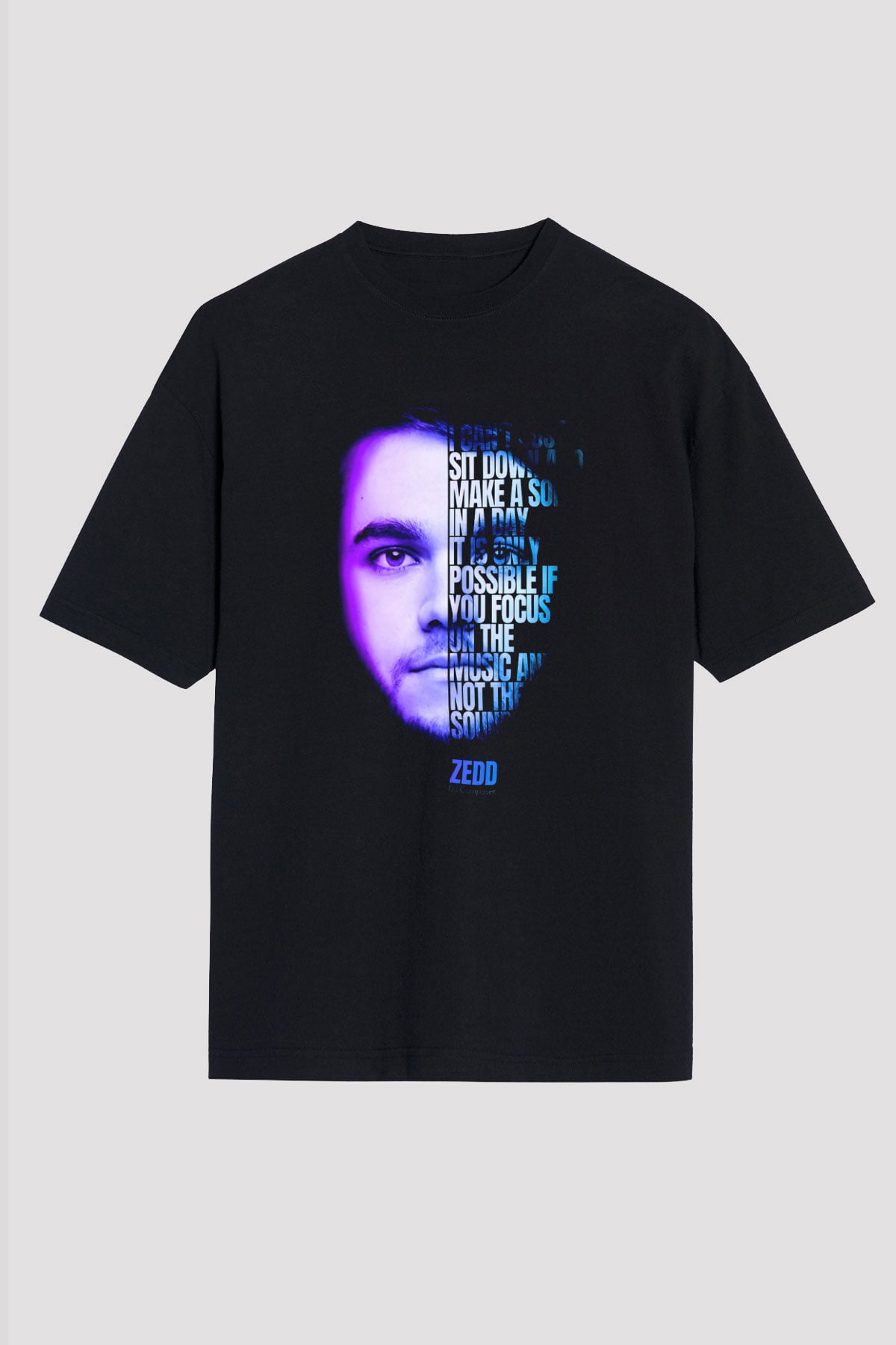 Zedd Siyah Unisex Tişört T-Shirt - TişörtFabrikası