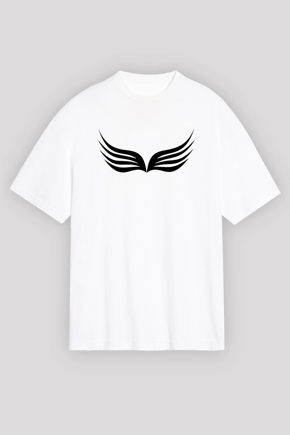 Zero Wing Beyaz Unisex Oversize Tişört T-Shirt