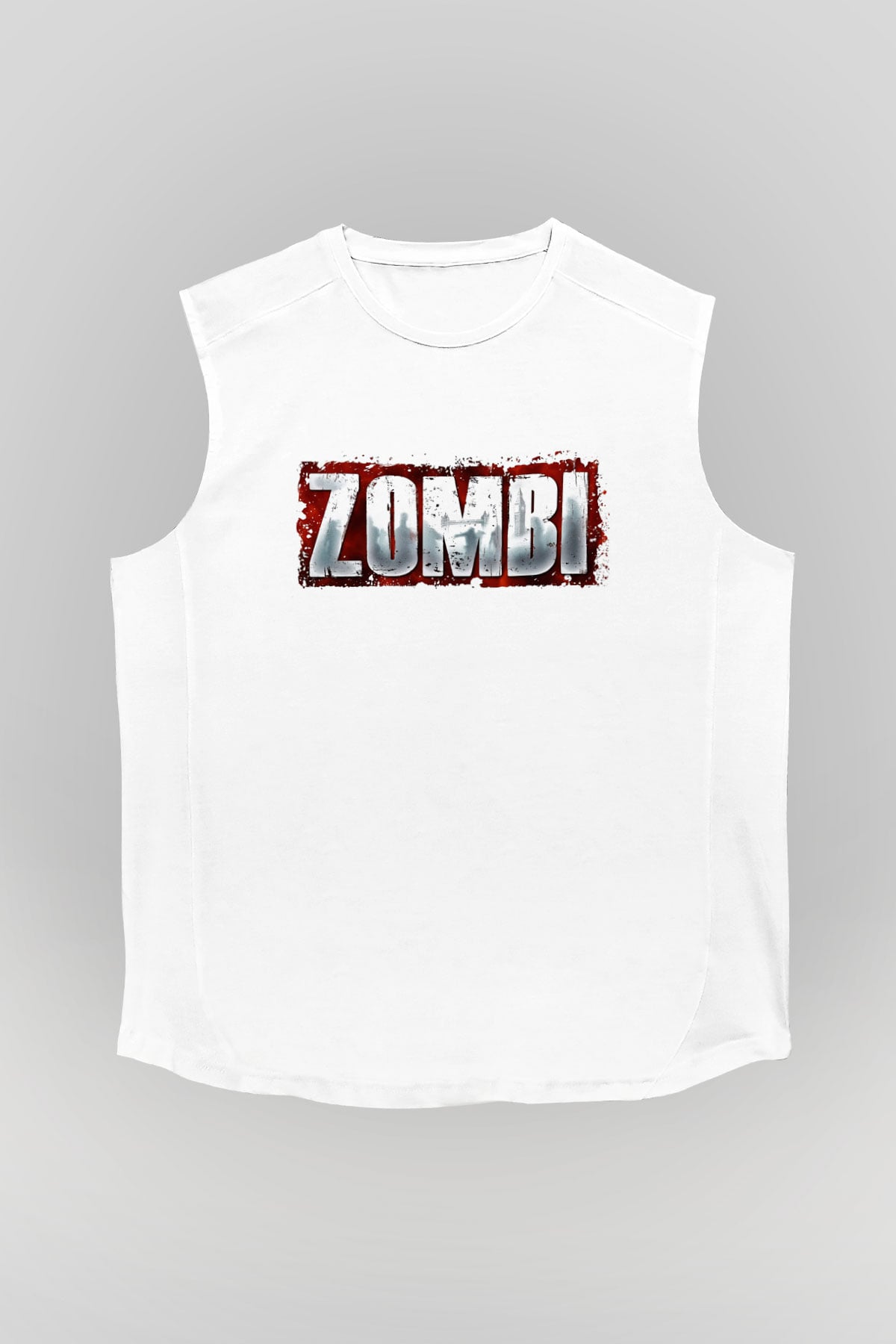 Zombi Beyaz Unisex Kolsuz Tişört