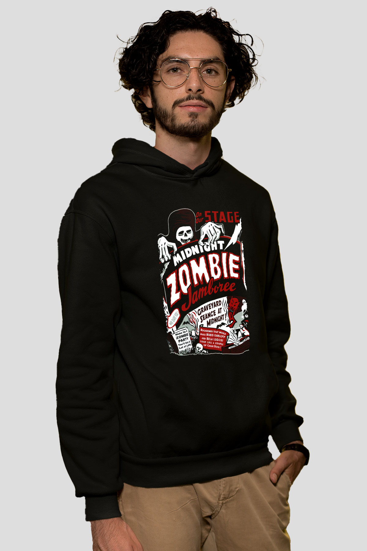 Zombi Siyah Unisex Hoodie