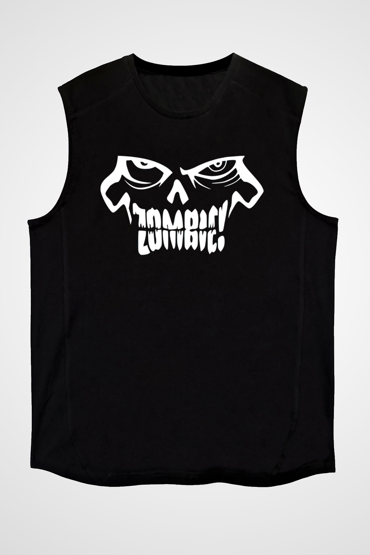 Zombi Siyah Unisex Kolsuz Tişört