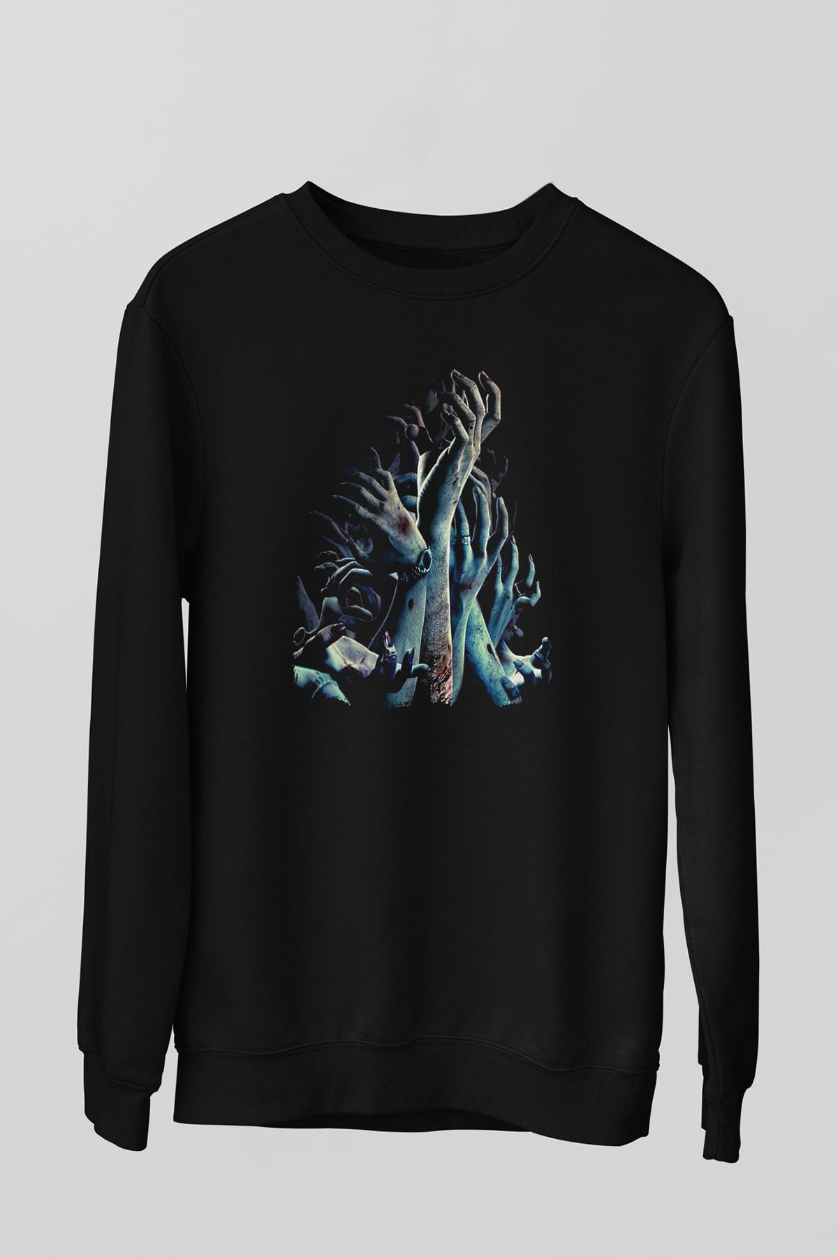 Zombi Siyah Unisex Sweatshirt