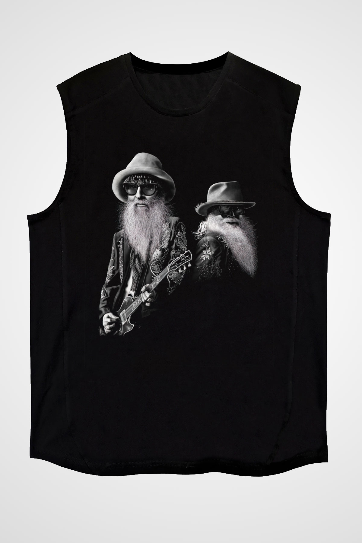 ZZ Top Siyah Unisex Kolsuz Tişört