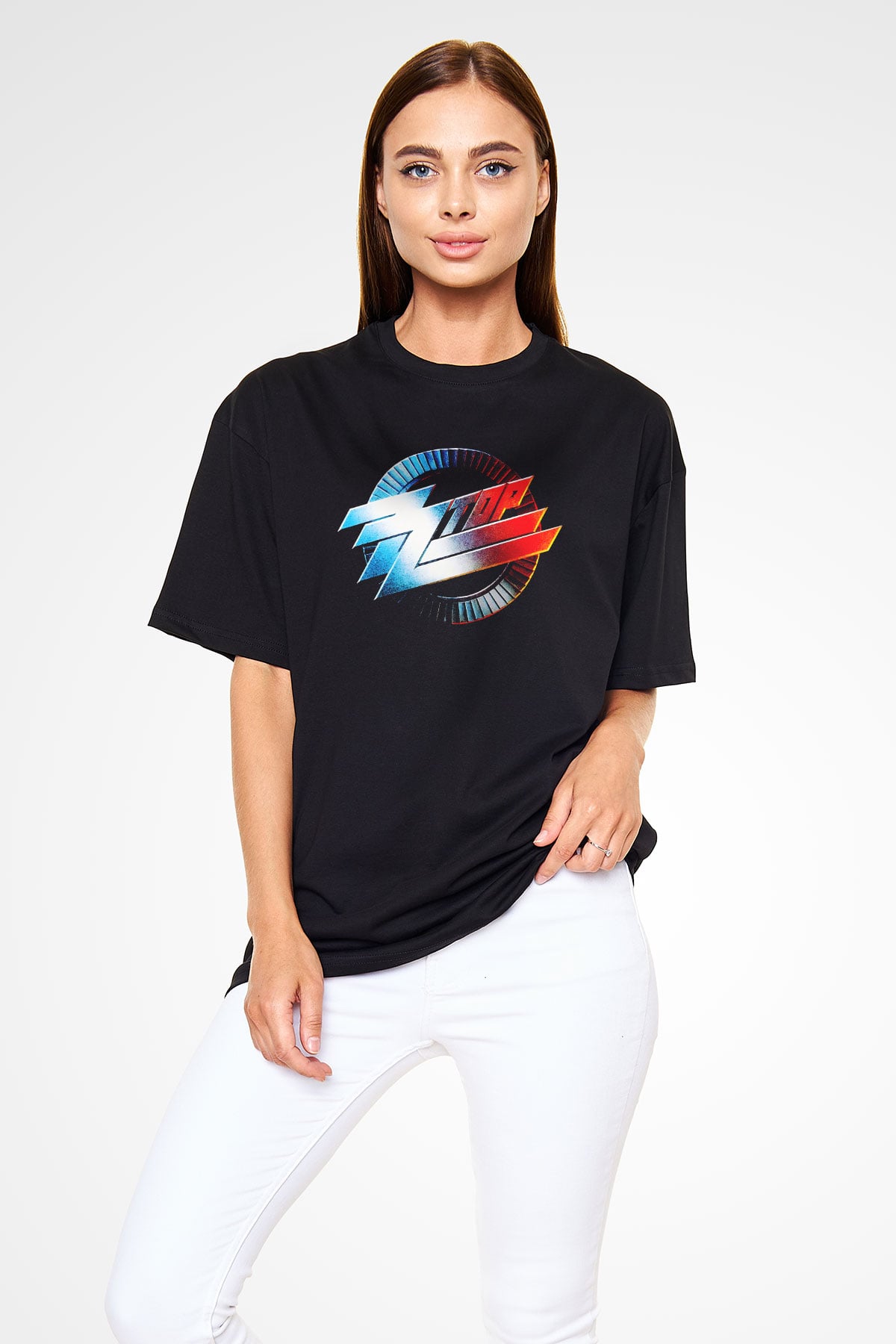 ZZ Top Siyah Unisex Oversize Tişört T-Shirt