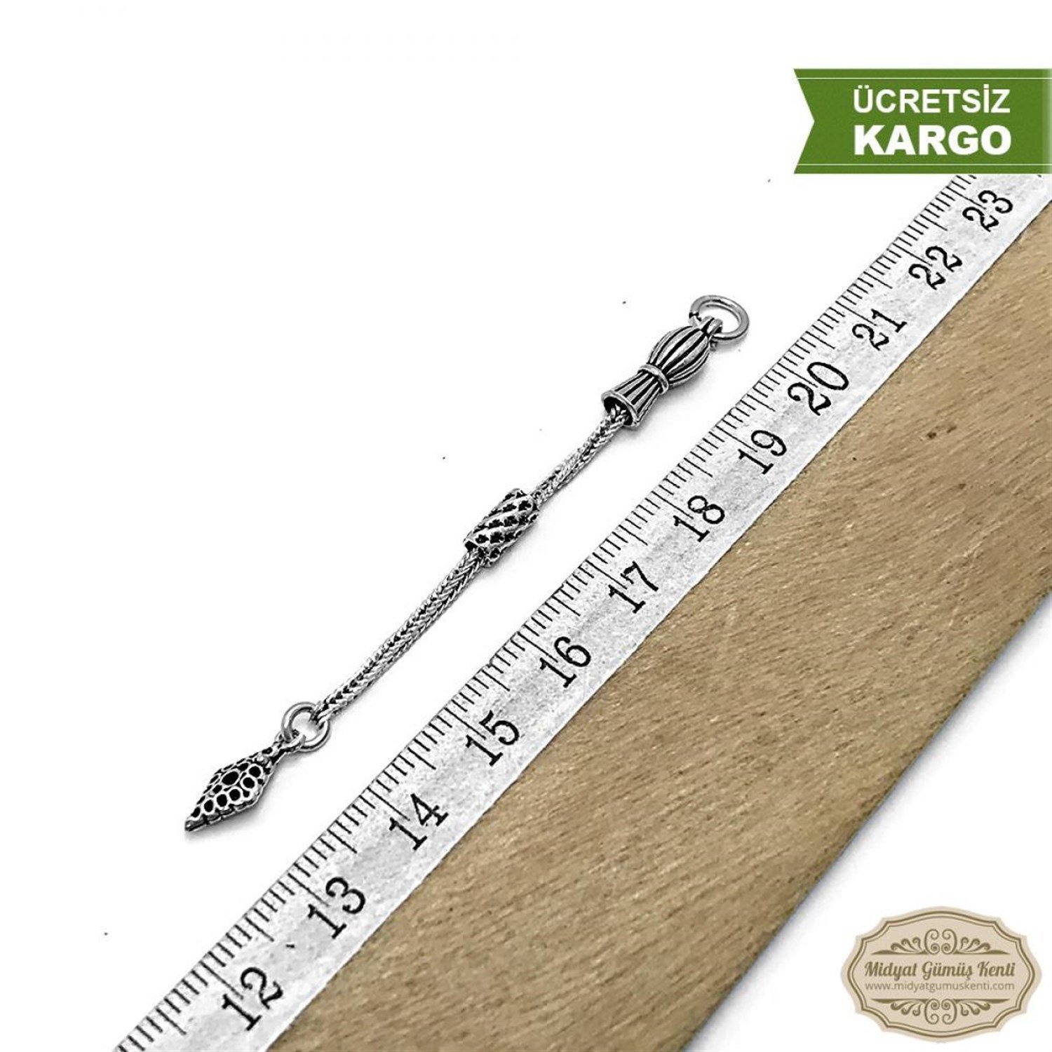 Arpa Tanesi 925 Ayar Gümüş Tesbih Püskülü