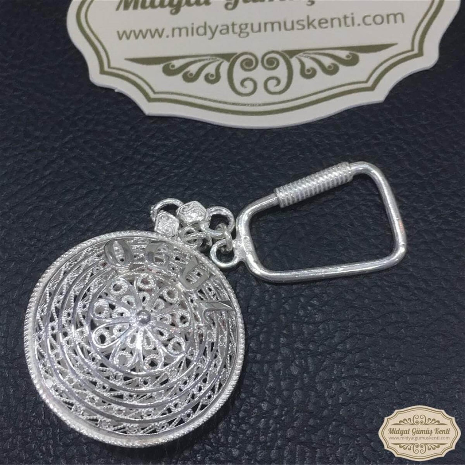 Midyat Yöresel El Sanatı Telkari Gümüş Anahtarlık
