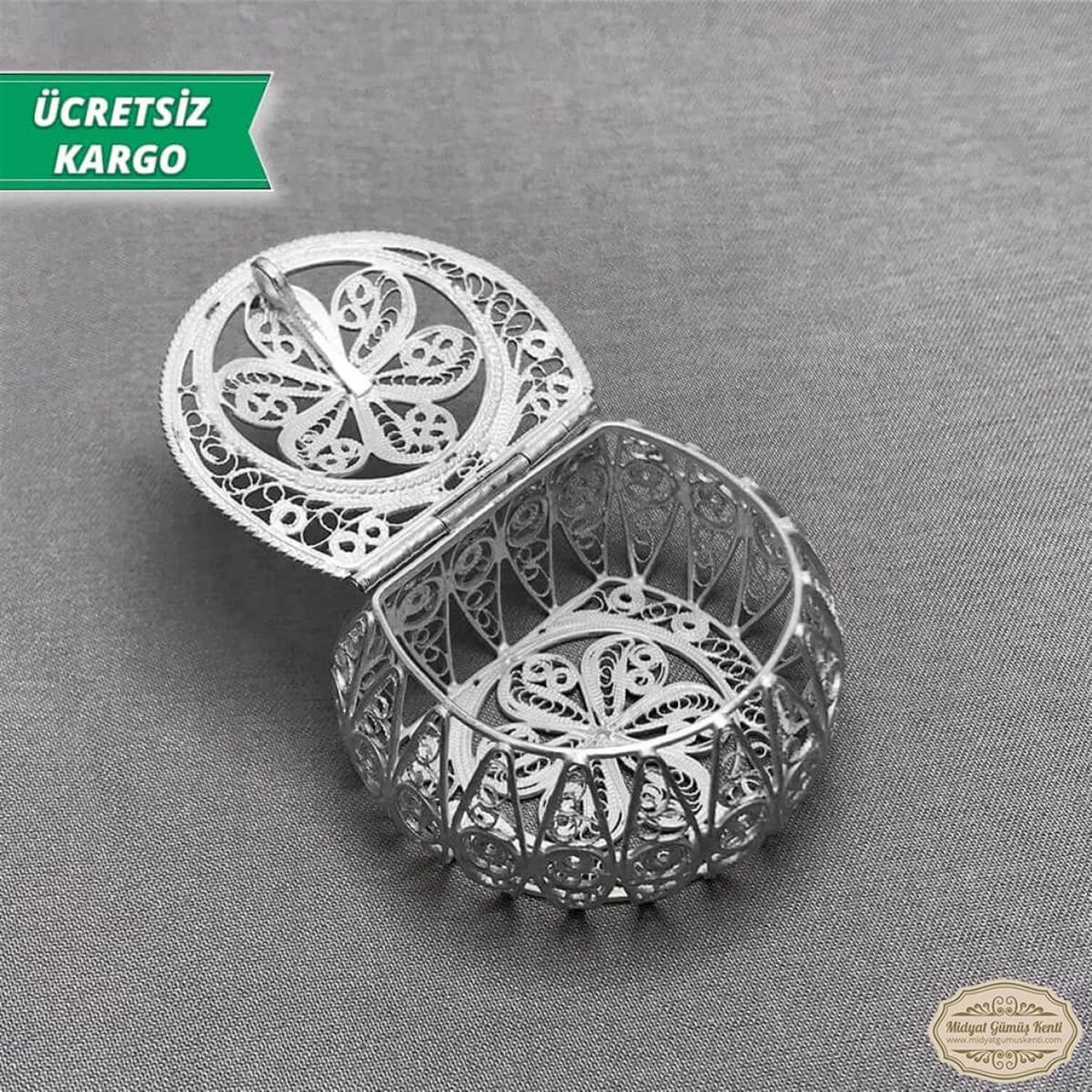 Telkari Bayan Gümüş Takı Kutusu