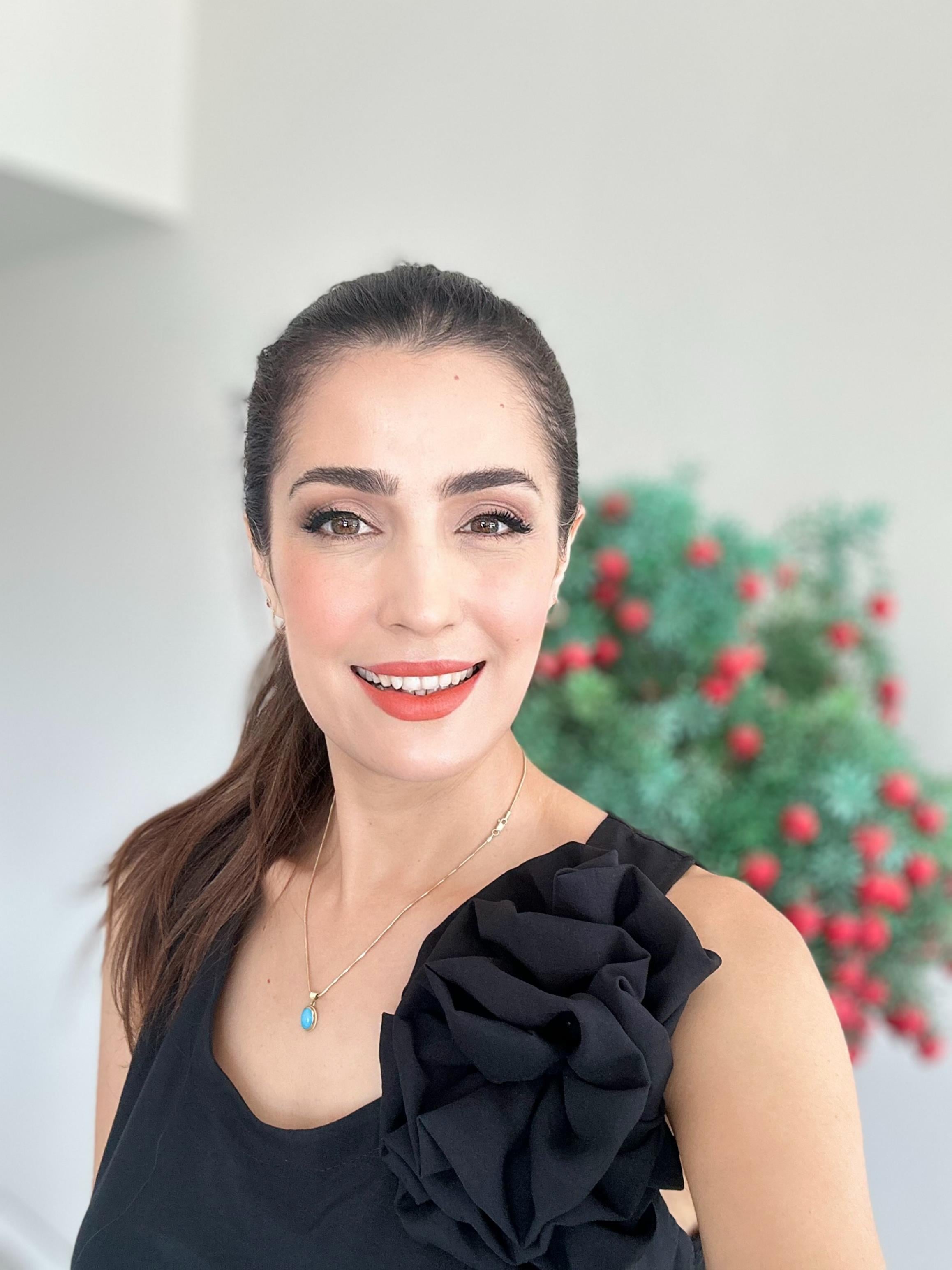  Rose Siyah  Elbise