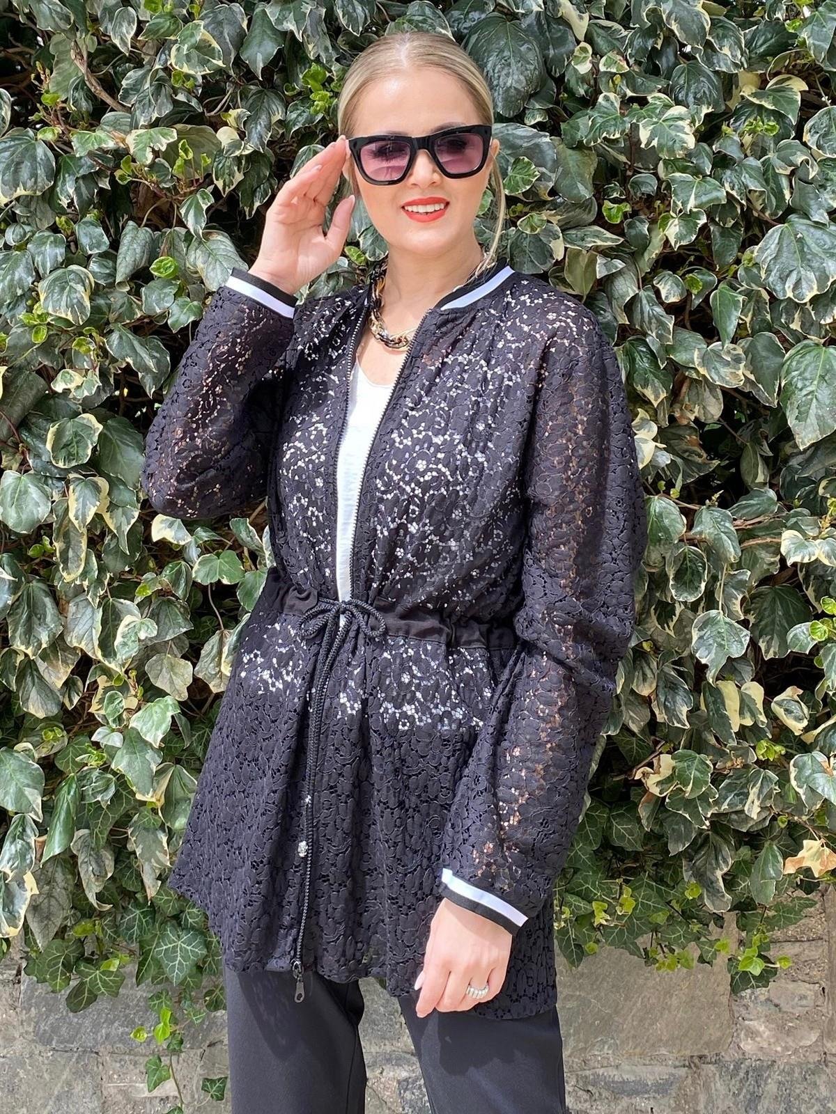 Siyah Dantel Ceket