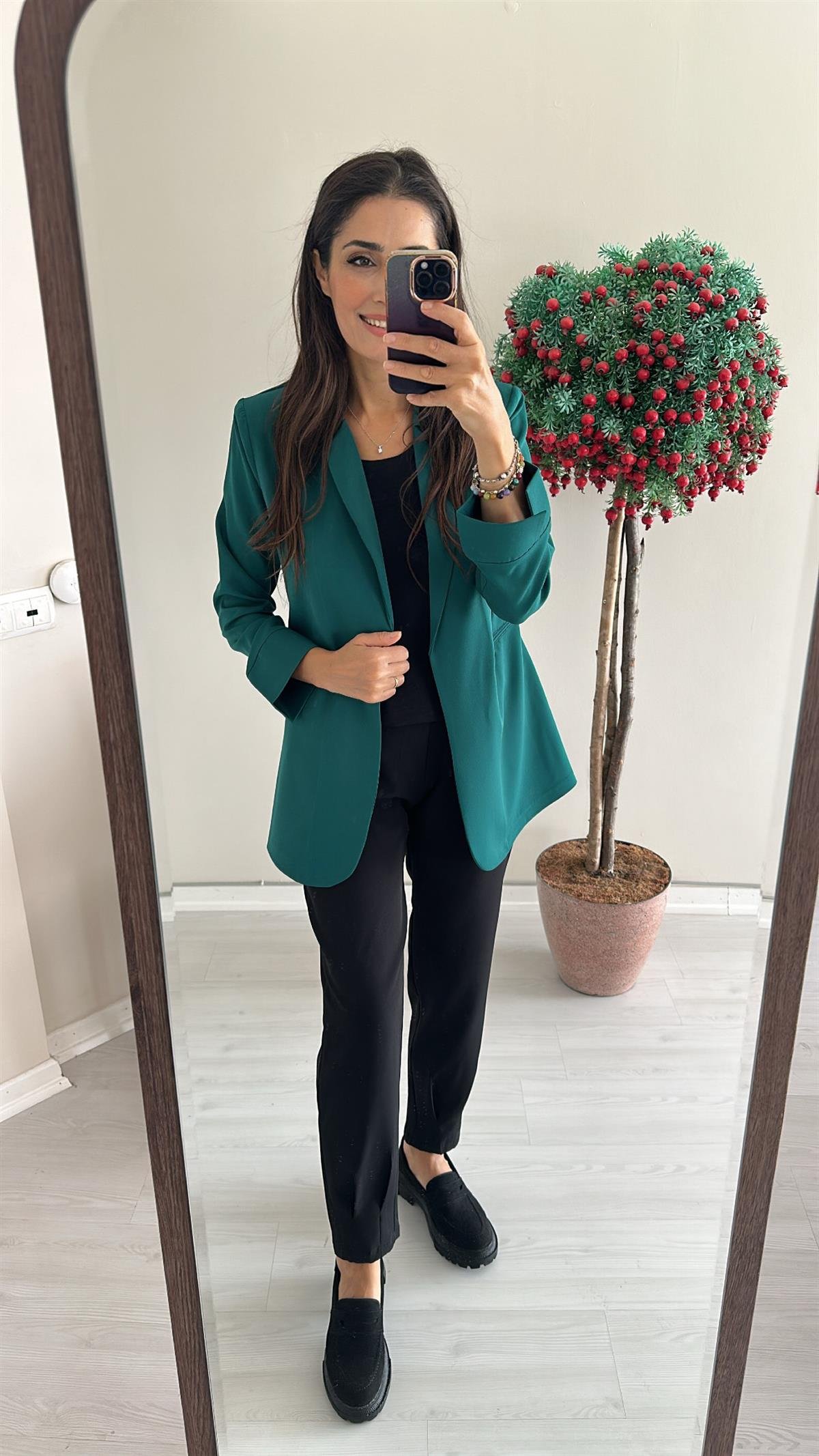 Yeşil  Klasik Ceket