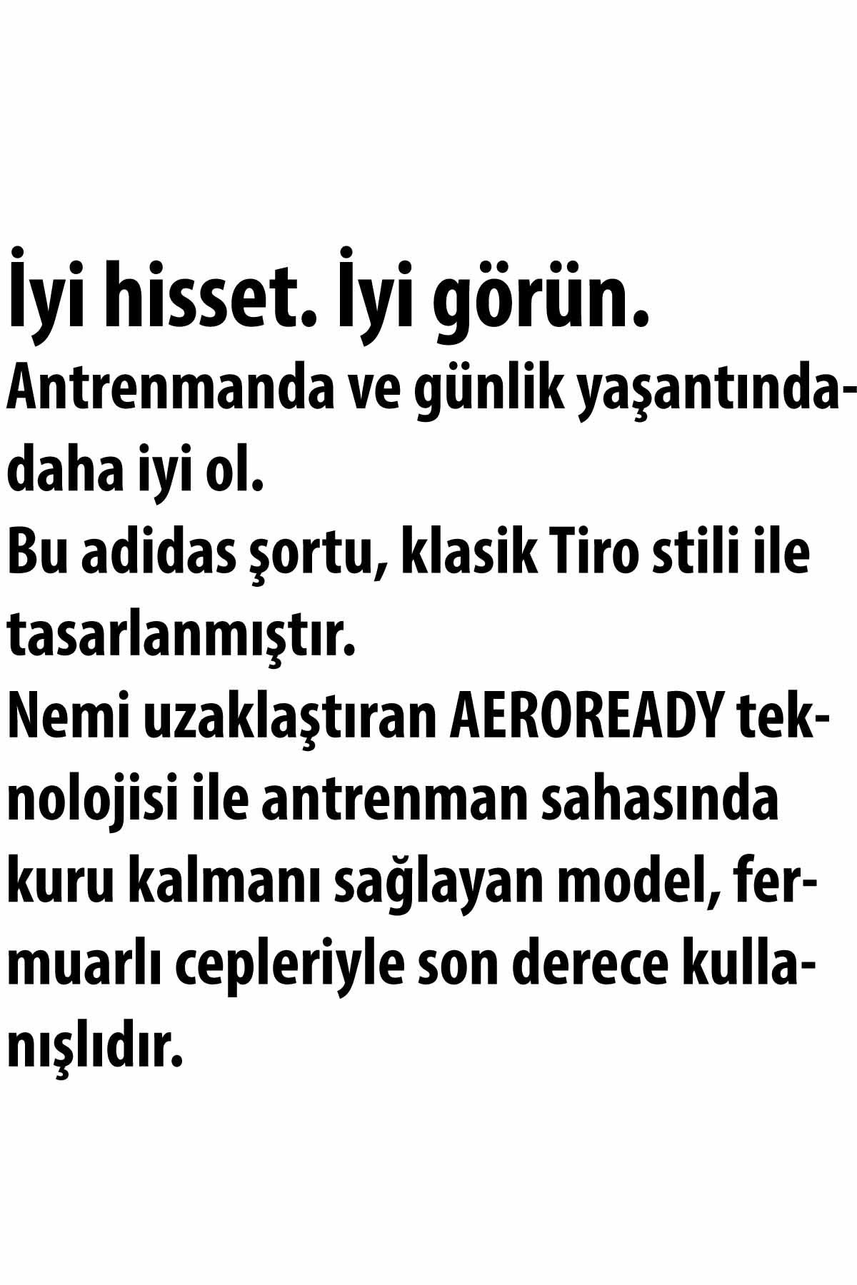 ADIDASŞortAdidas Siyah Şort Fermuarlı Cep Erkek Şort GNR2157SIYAH