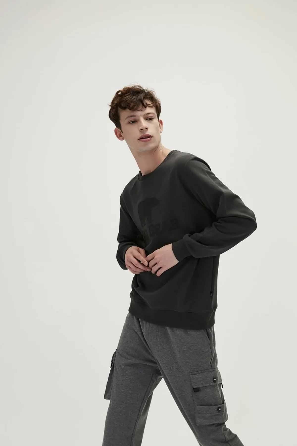 BAD BEARBad Bear CREWNECK Erkek Sweatshirt 20.02.12.011RAVEN